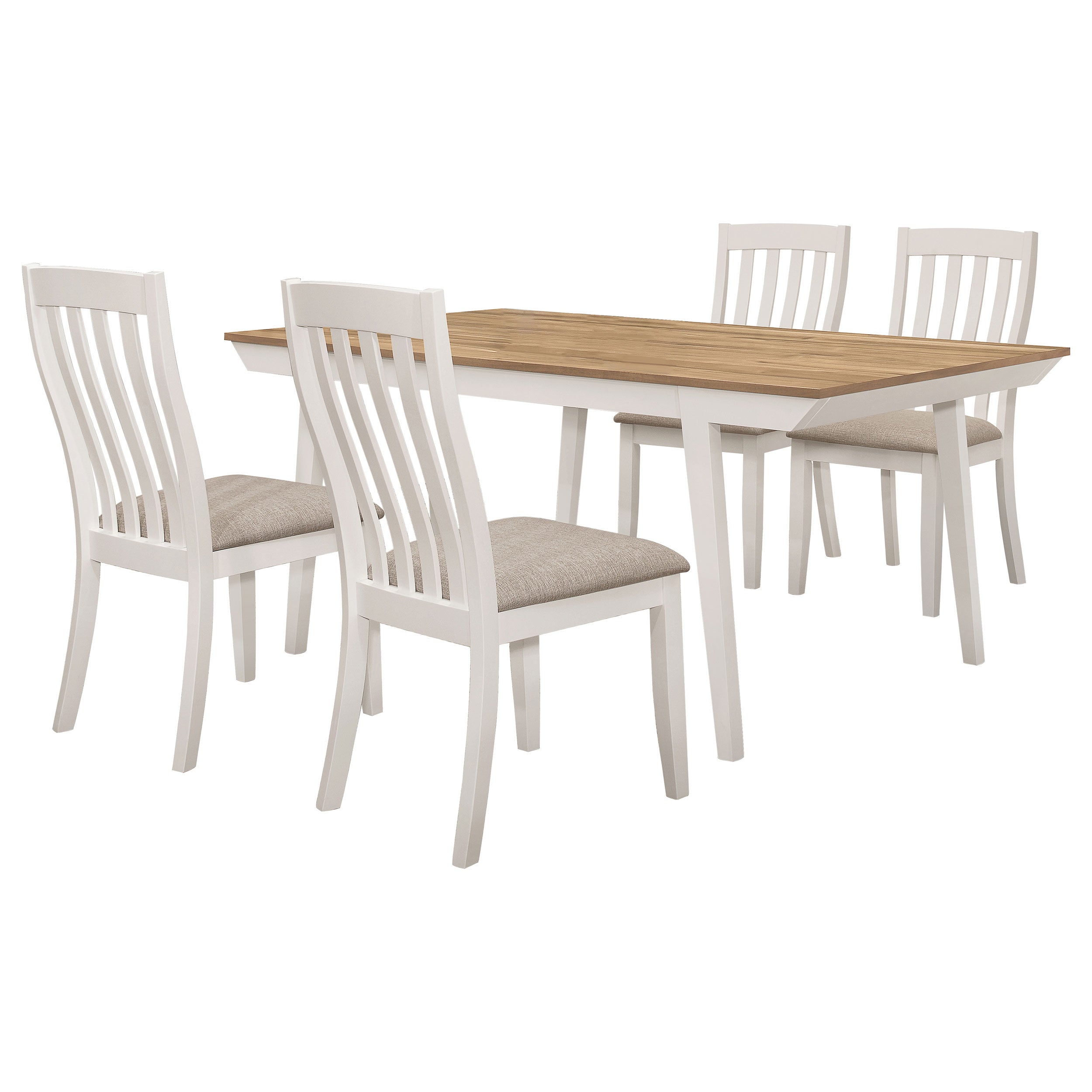 Nogales Rectangular Dining Table Set Coastal Grey