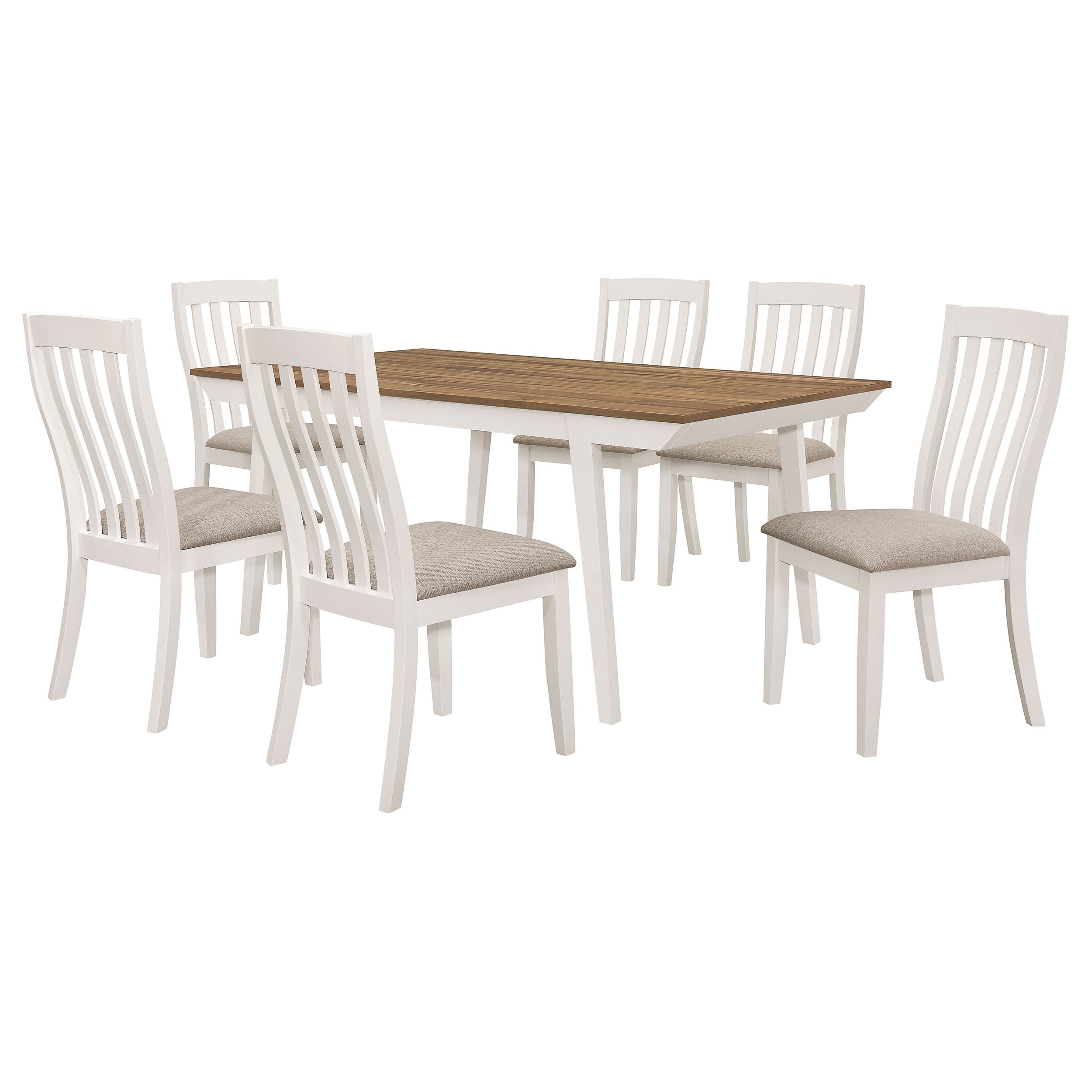Nogales Rectangular Dining Table Set Coastal Grey