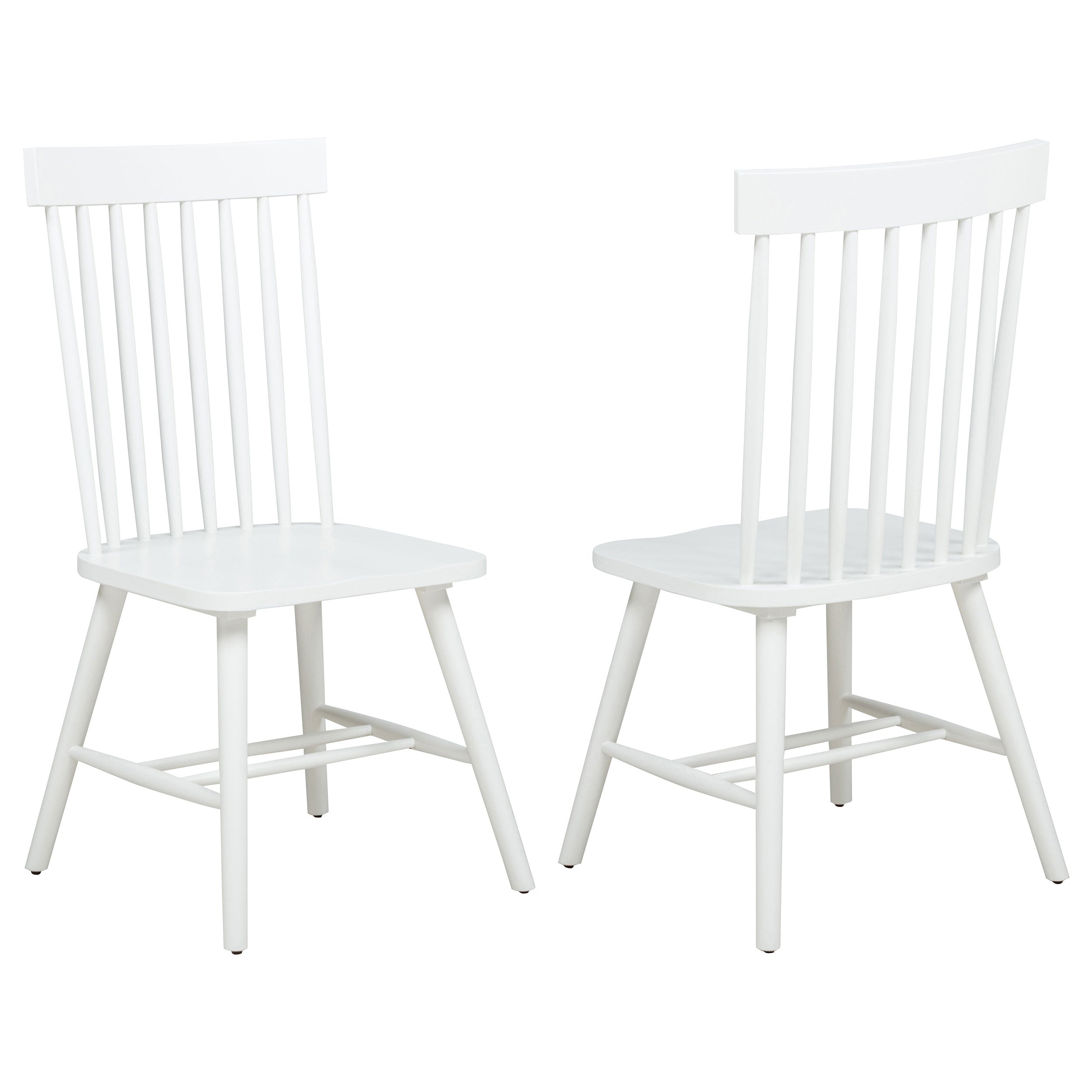 Andrews Windsor Spindle  Dining Side Chair White (Set of 2)