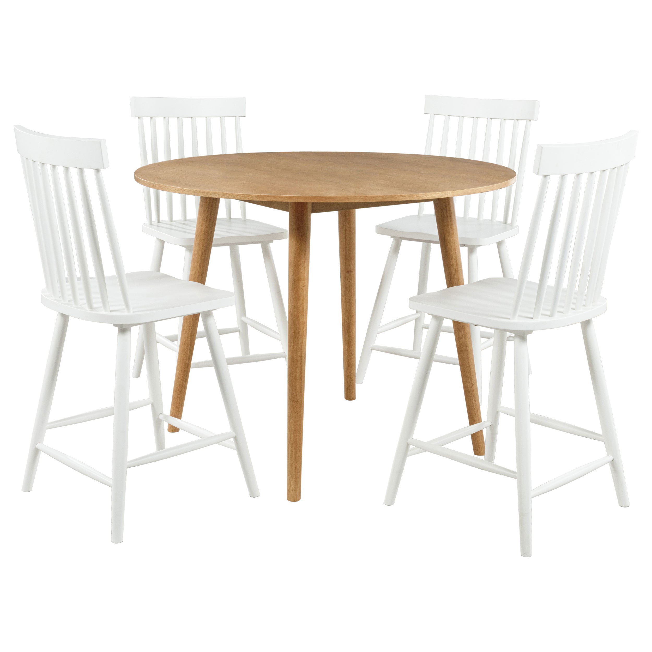 Andrews 5-piece Round Counter Height Dining Set