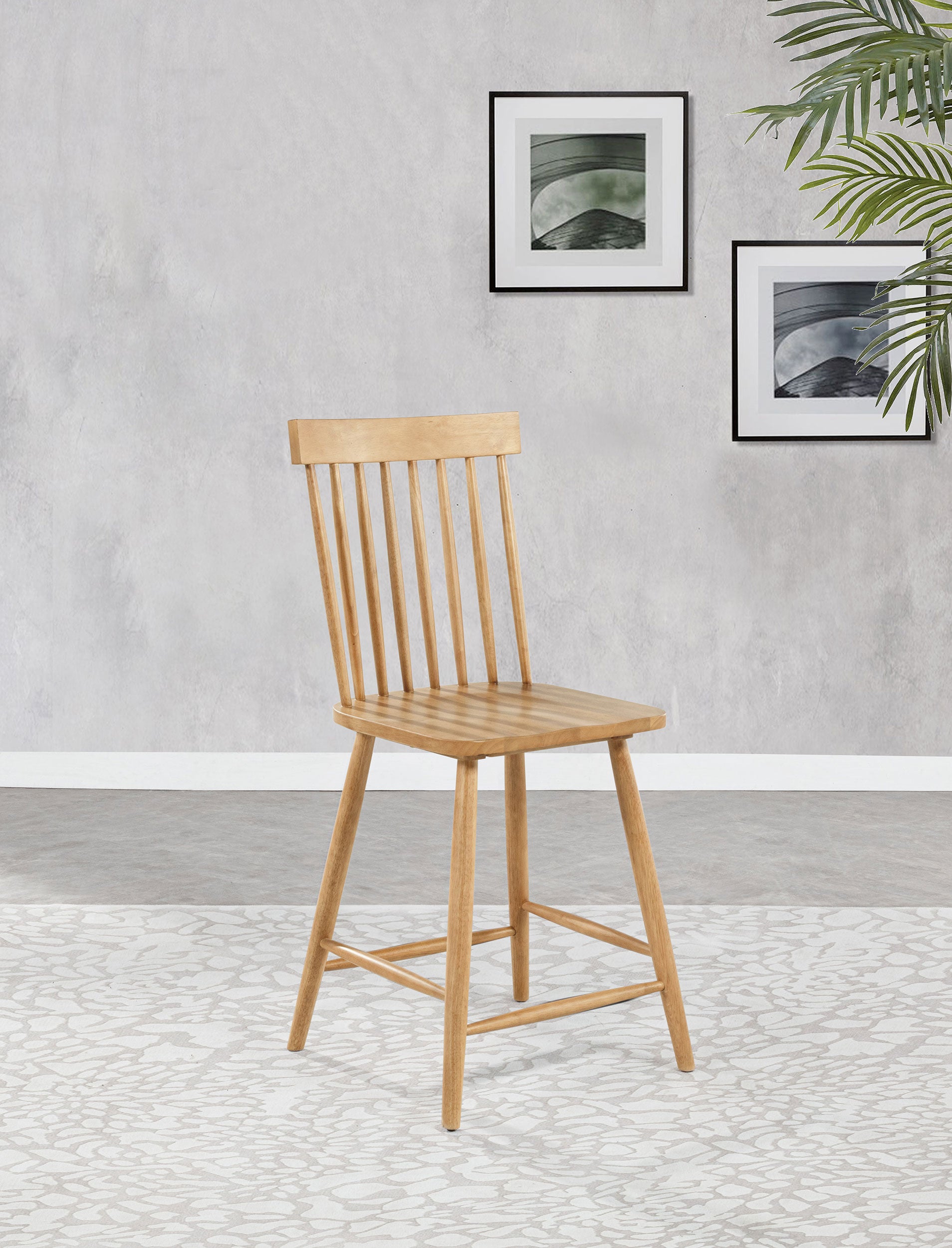 Andrews Windsor Counter Height Dining Side Chair (Set of 2)