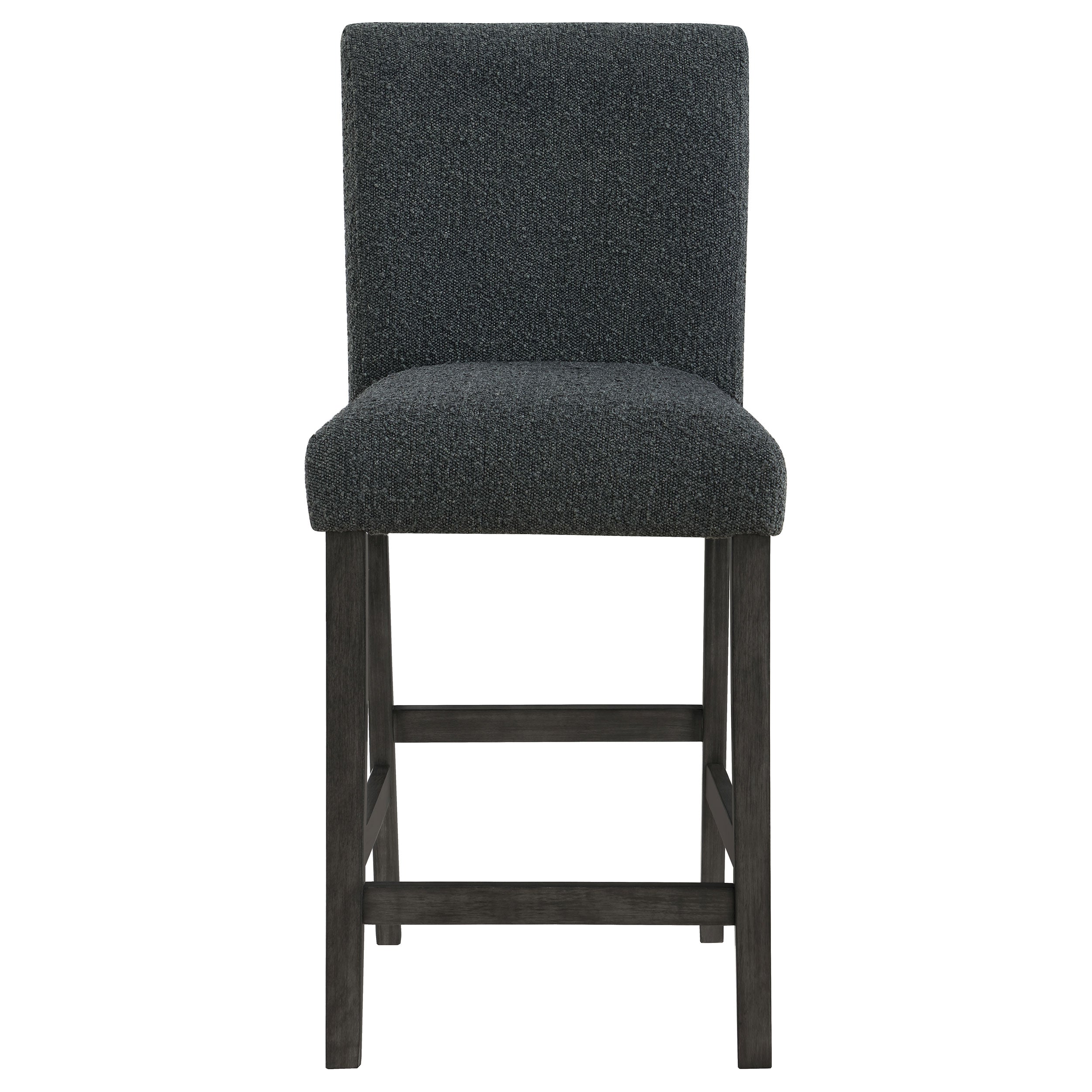 Alba Boucle Upholstered Counter Chair Black (Set of 2)
