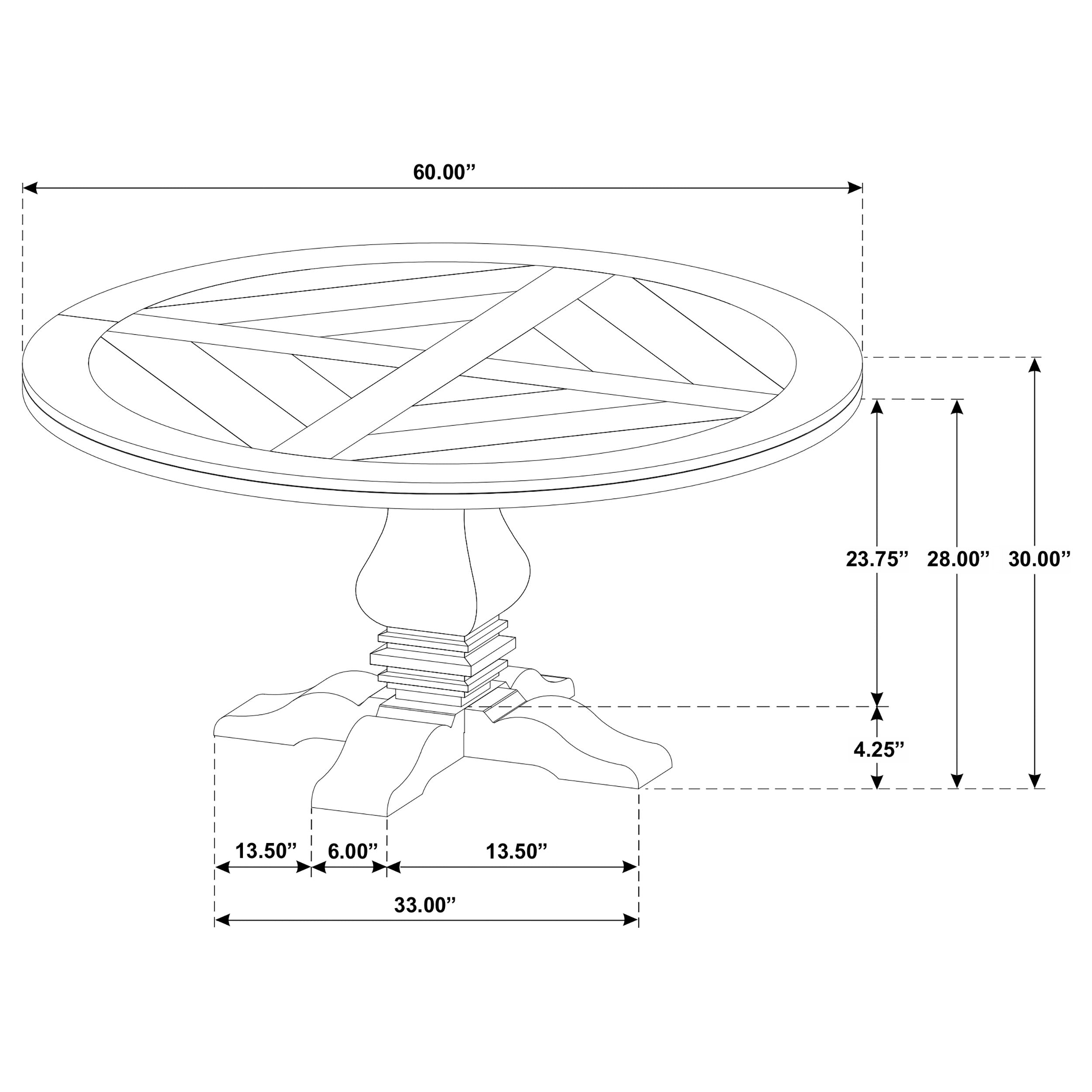 Florence Round Dining Table Set Rustic Honey