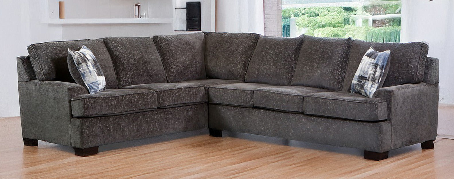 Dillion Charcoal 2pc Sectional Sofa