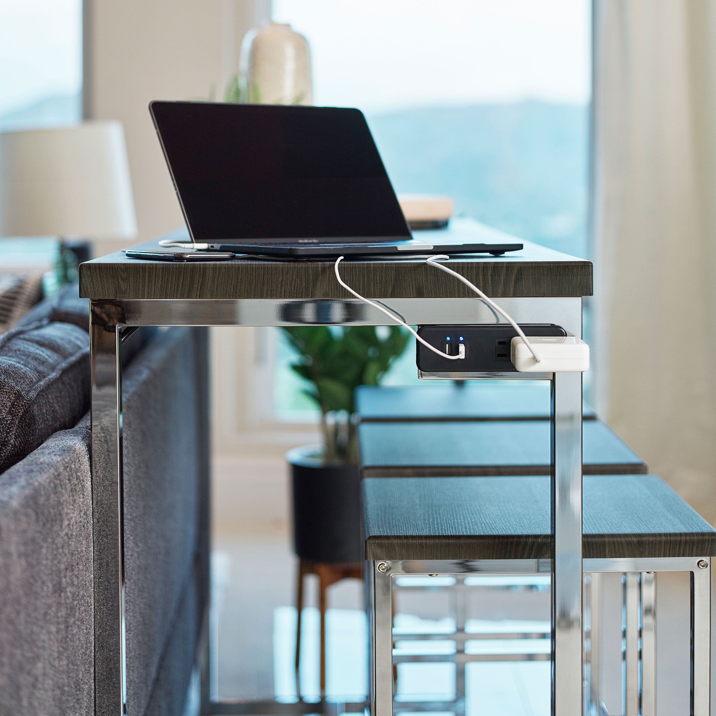 Cassidy  Counter Height Dining Table Set Dark Oak