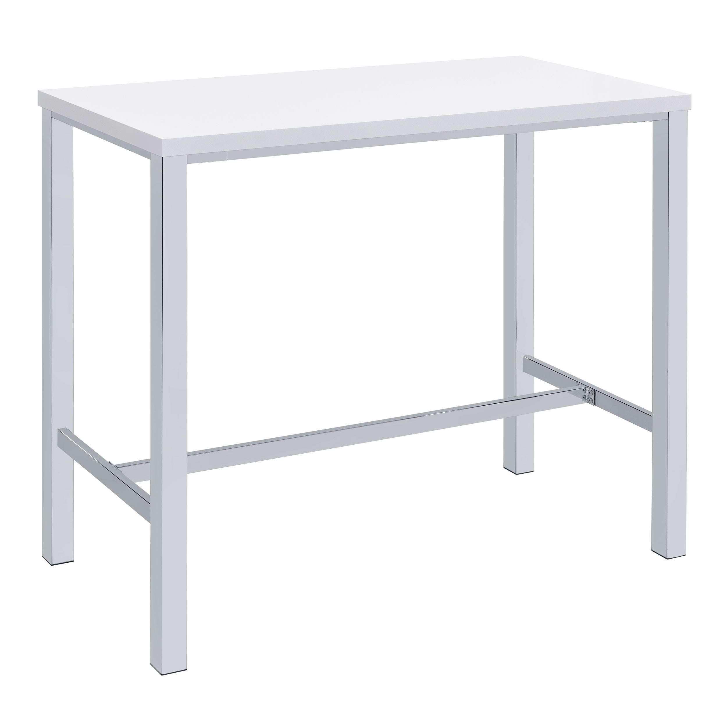 Natividad Pub Height Bar Table Set White High Gloss