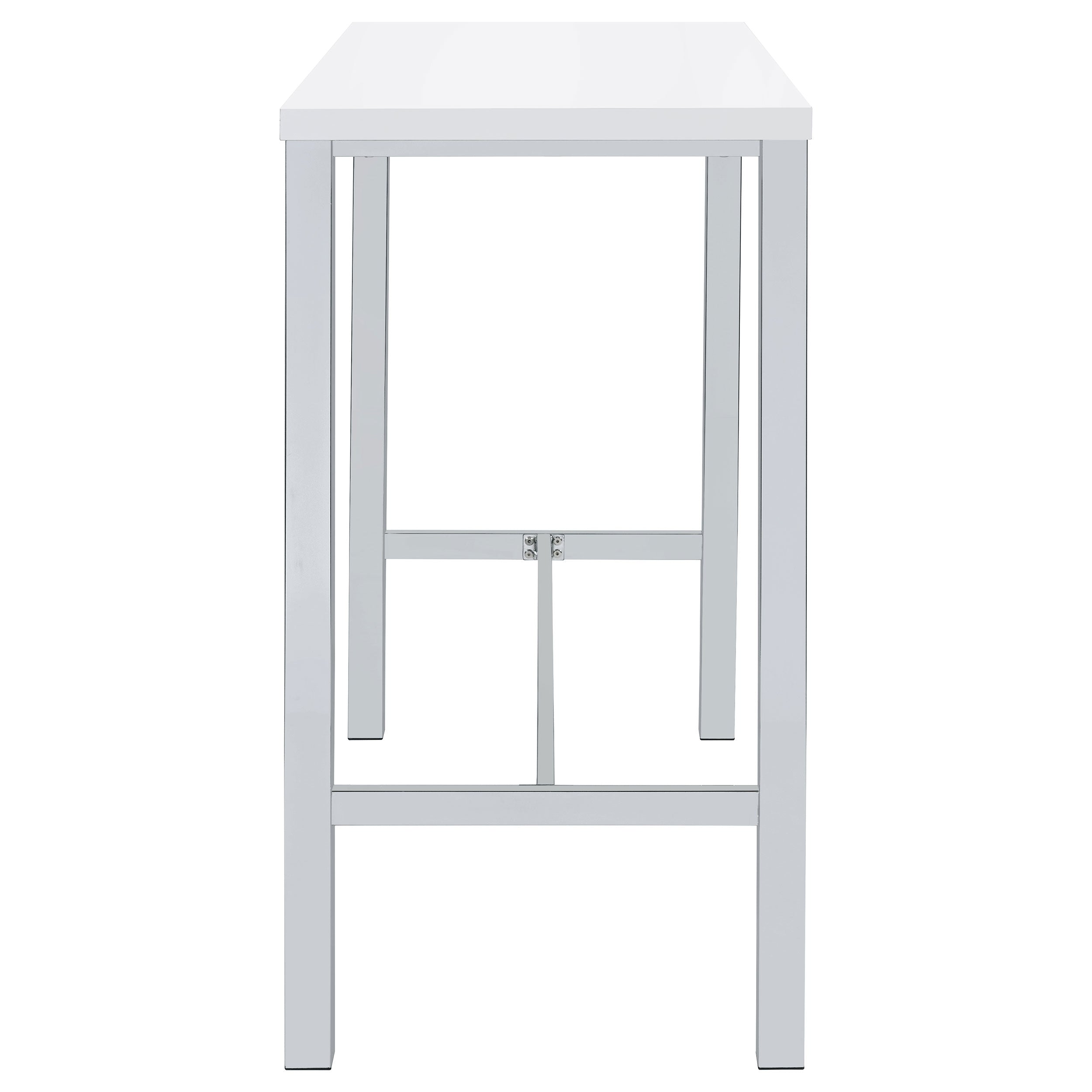 Natividad Pub Height Bar Table Set White High Gloss