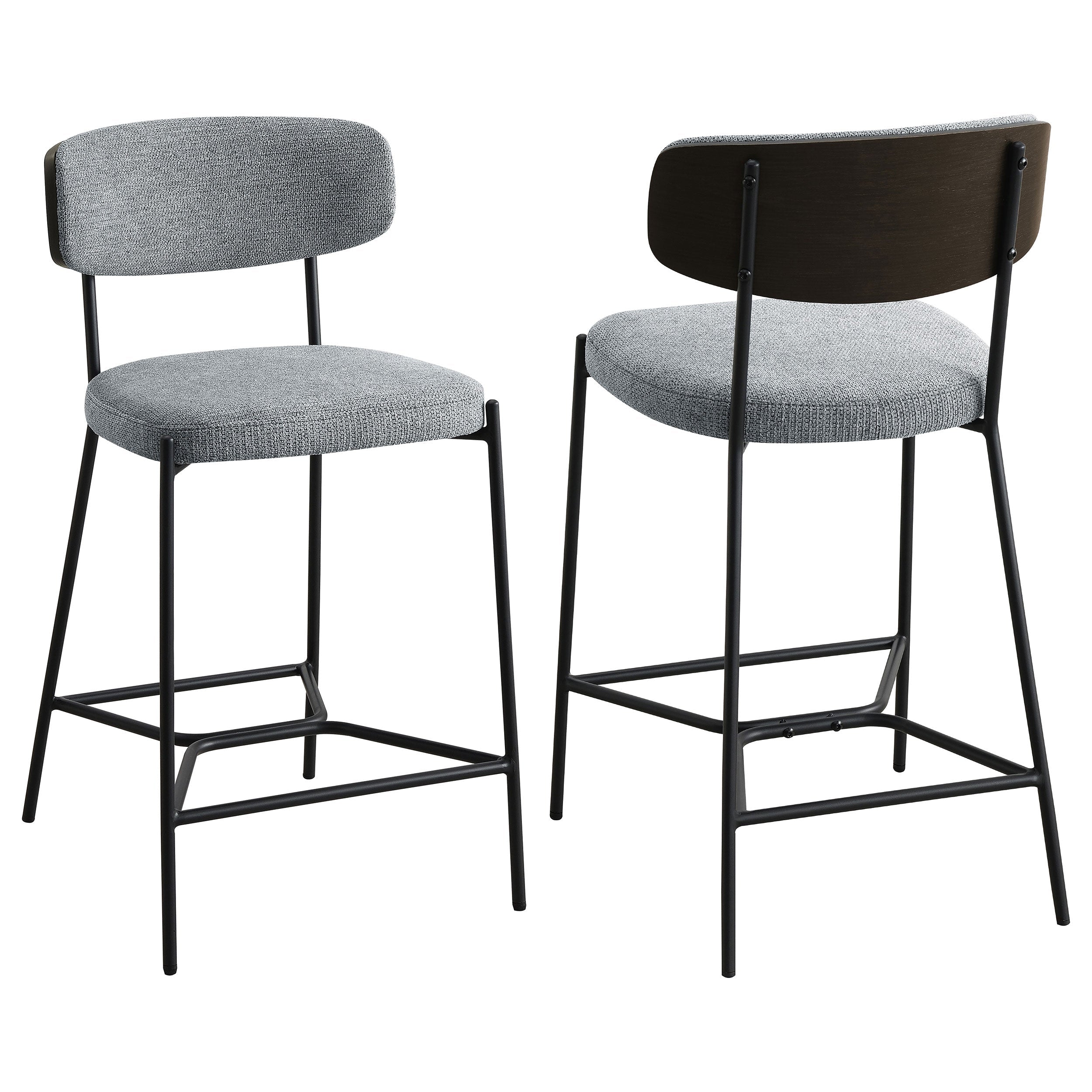 Elison Pub Height Bar Stool Grey (Set of 2)