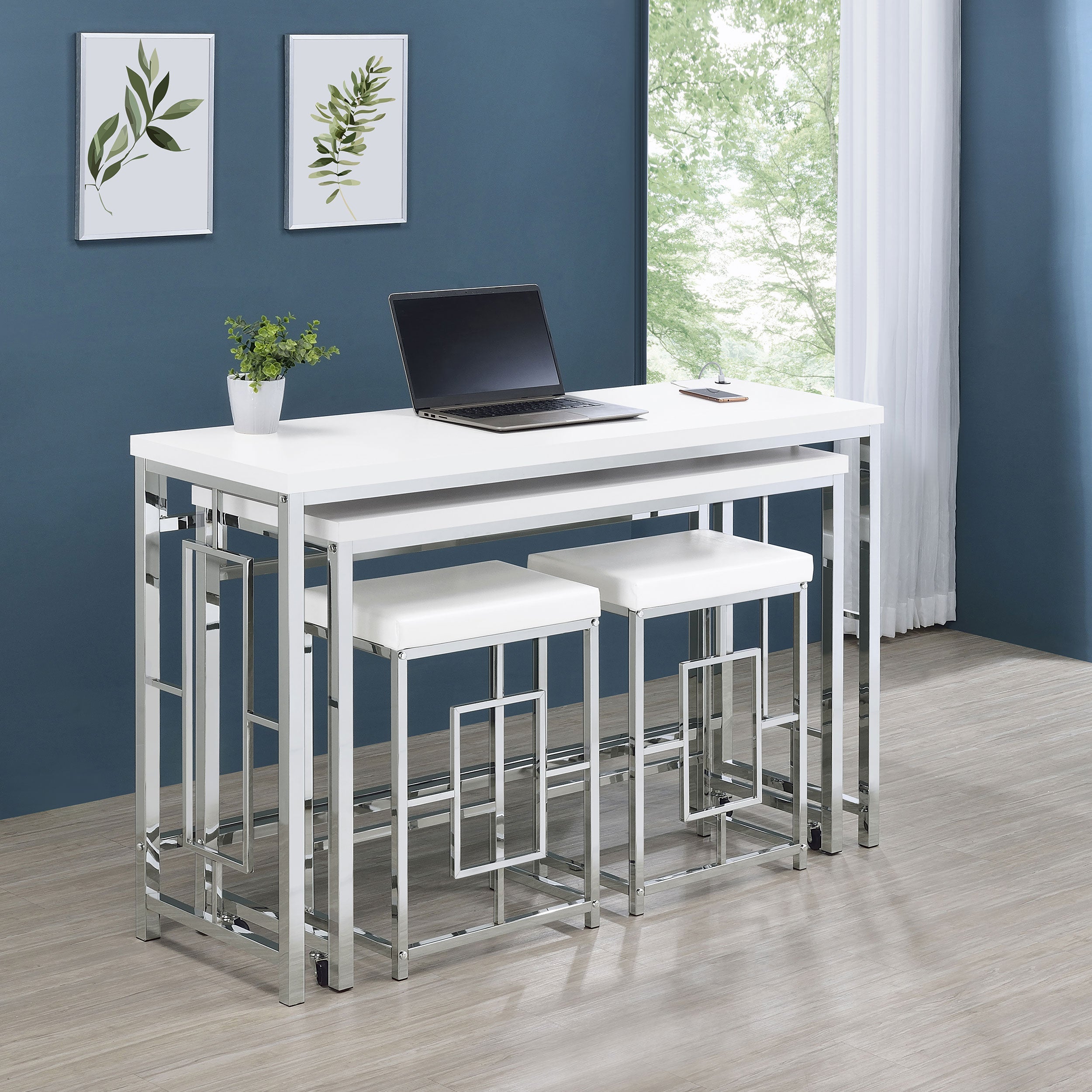 Jackson  Multipurpose Counter Height Table Set White