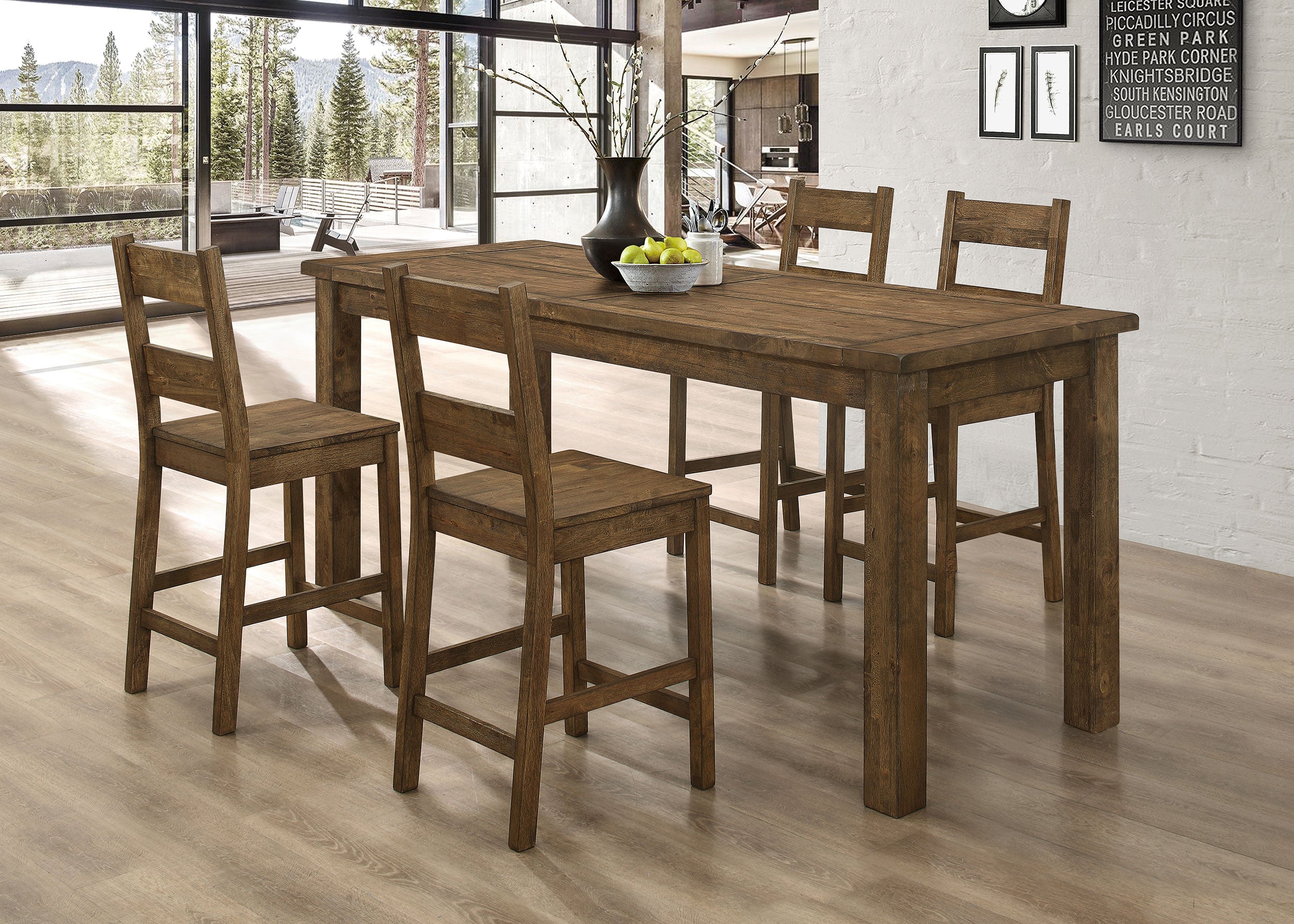 Coleman  Counter Height Dining Set Golden Brown
