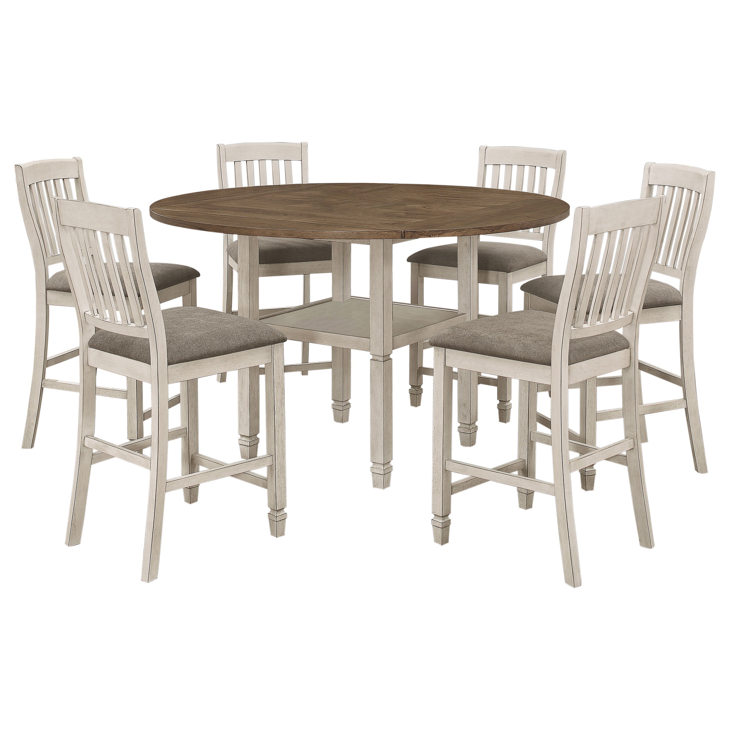Sarasota  Drop Leaf Counter Dining Set Rustic Cream