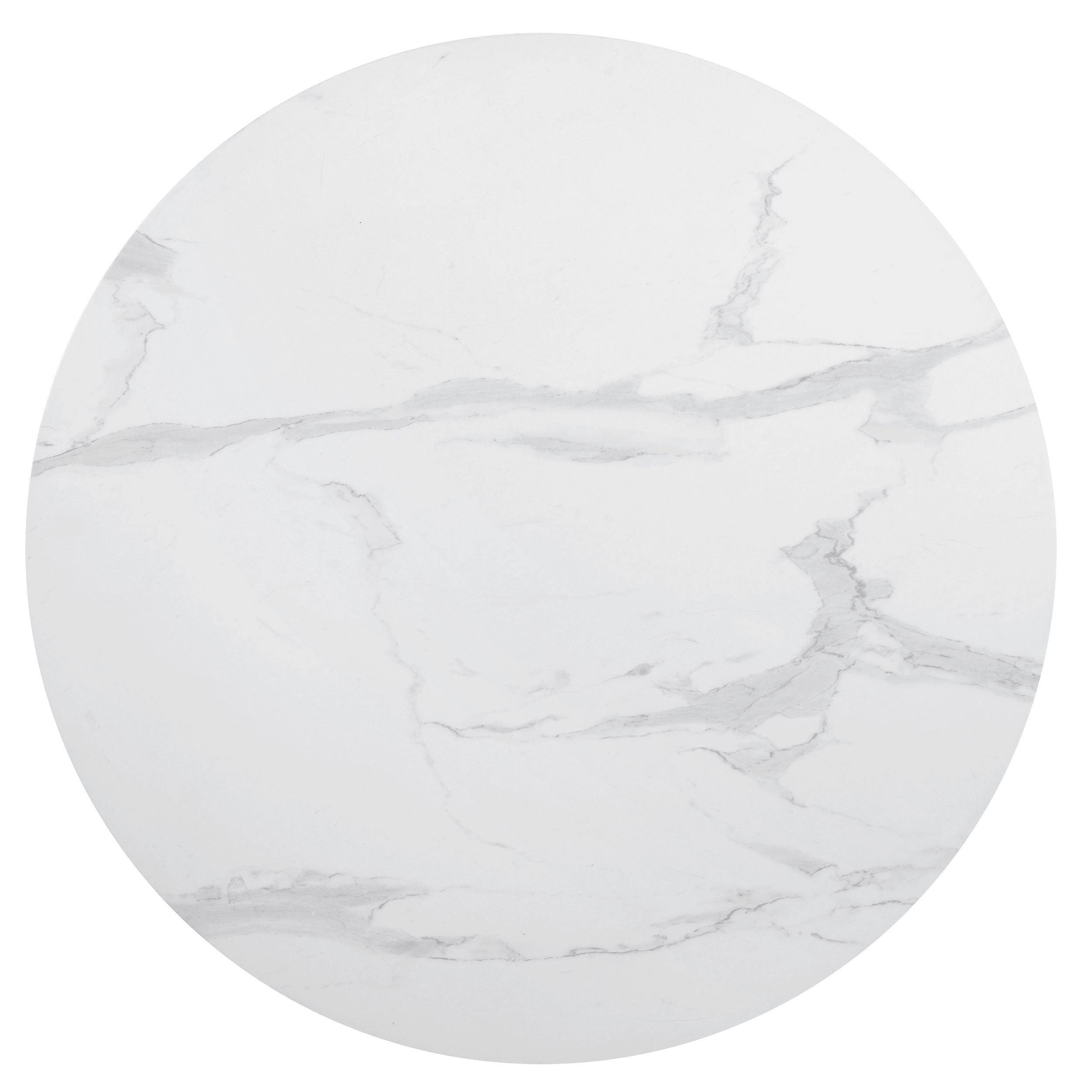 Arkell Round 30-inch Faux Marble Top Dining Table White