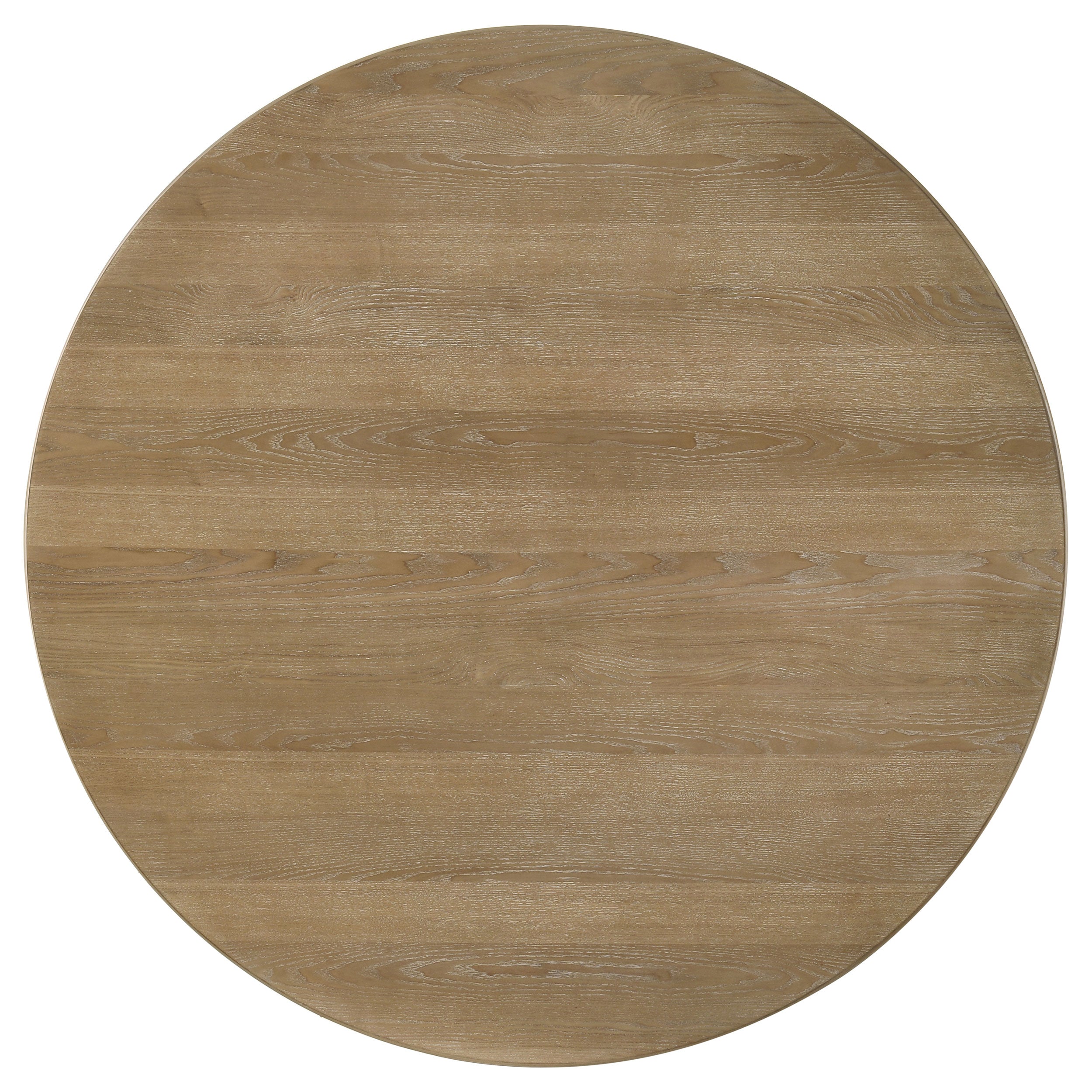 Adina 53-inch Round Wood Dining Table Distressed Light Brown