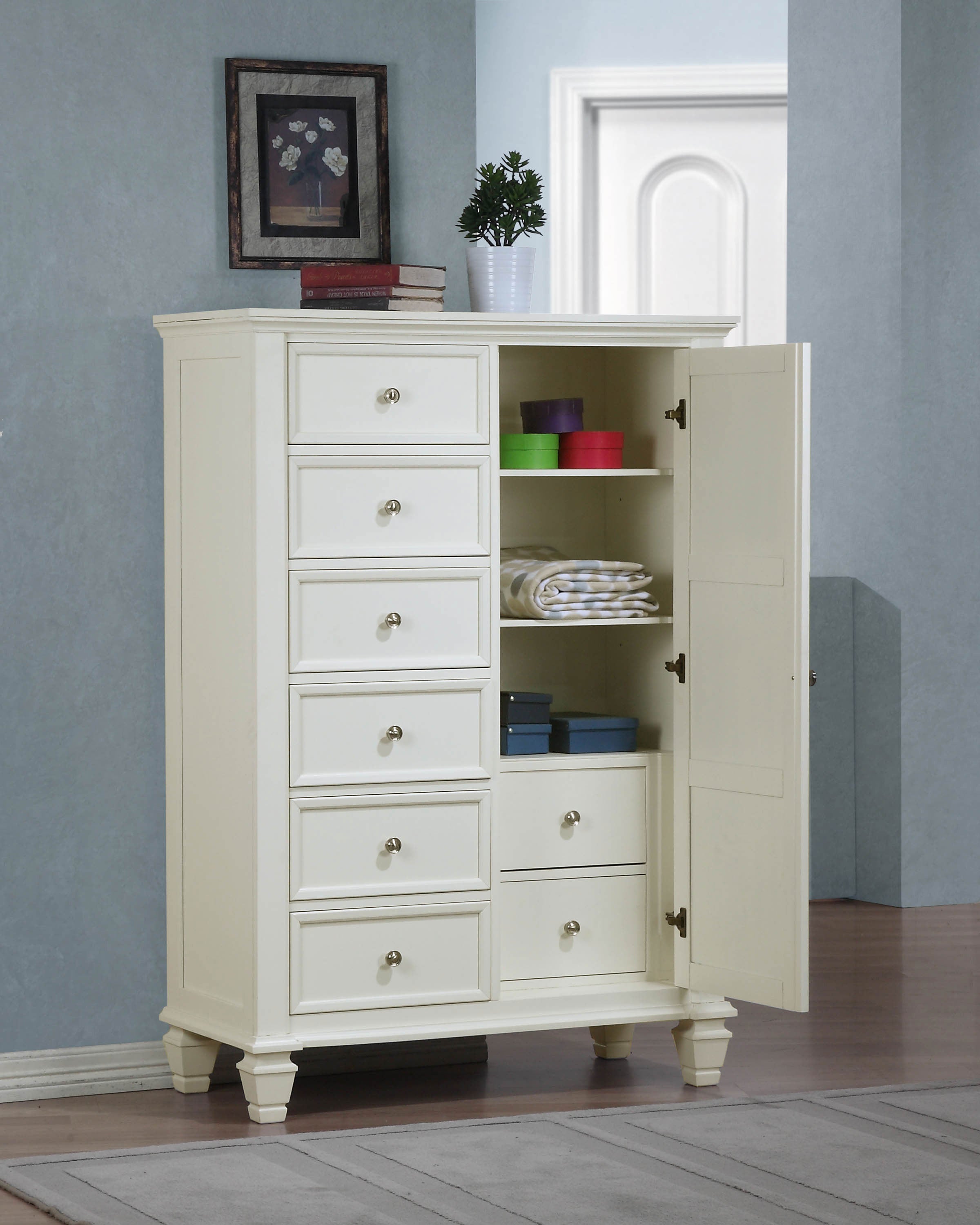 Sandy Beach 5-drawer Bedroom Chest Black