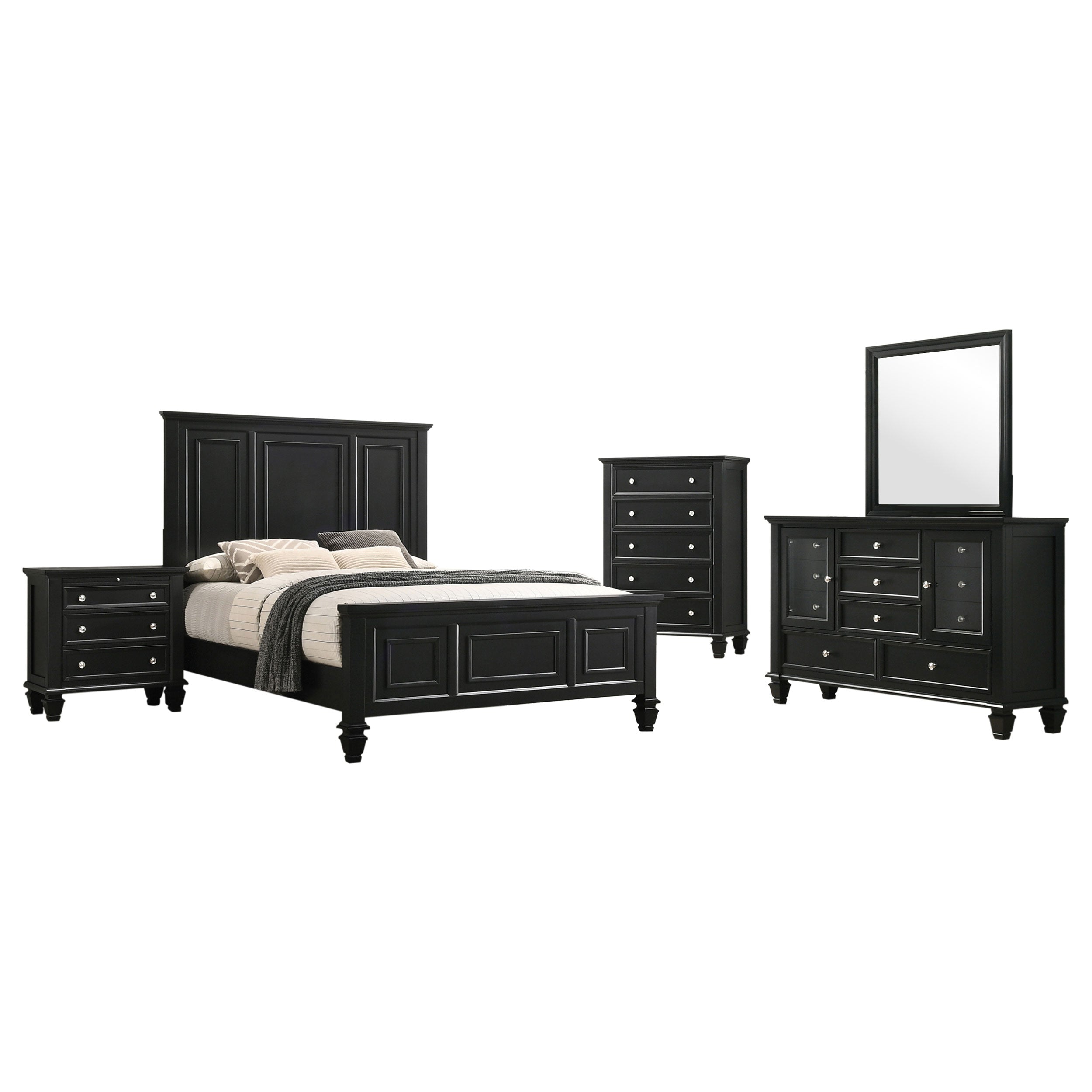 Sandy Beach Bedroom Set Black