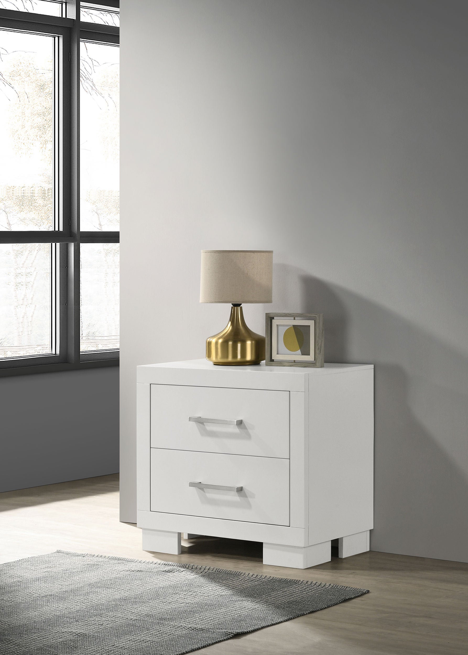 Jessica 2-drawer Nightstand Cappuccino