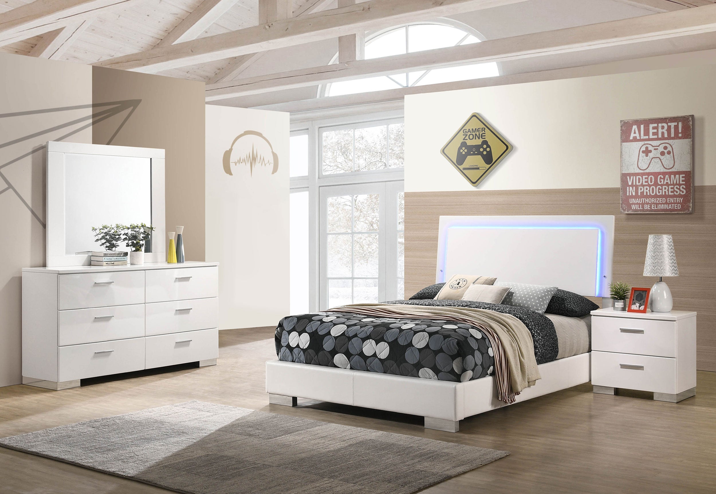 Felicity  Bedroom Set White Gloss