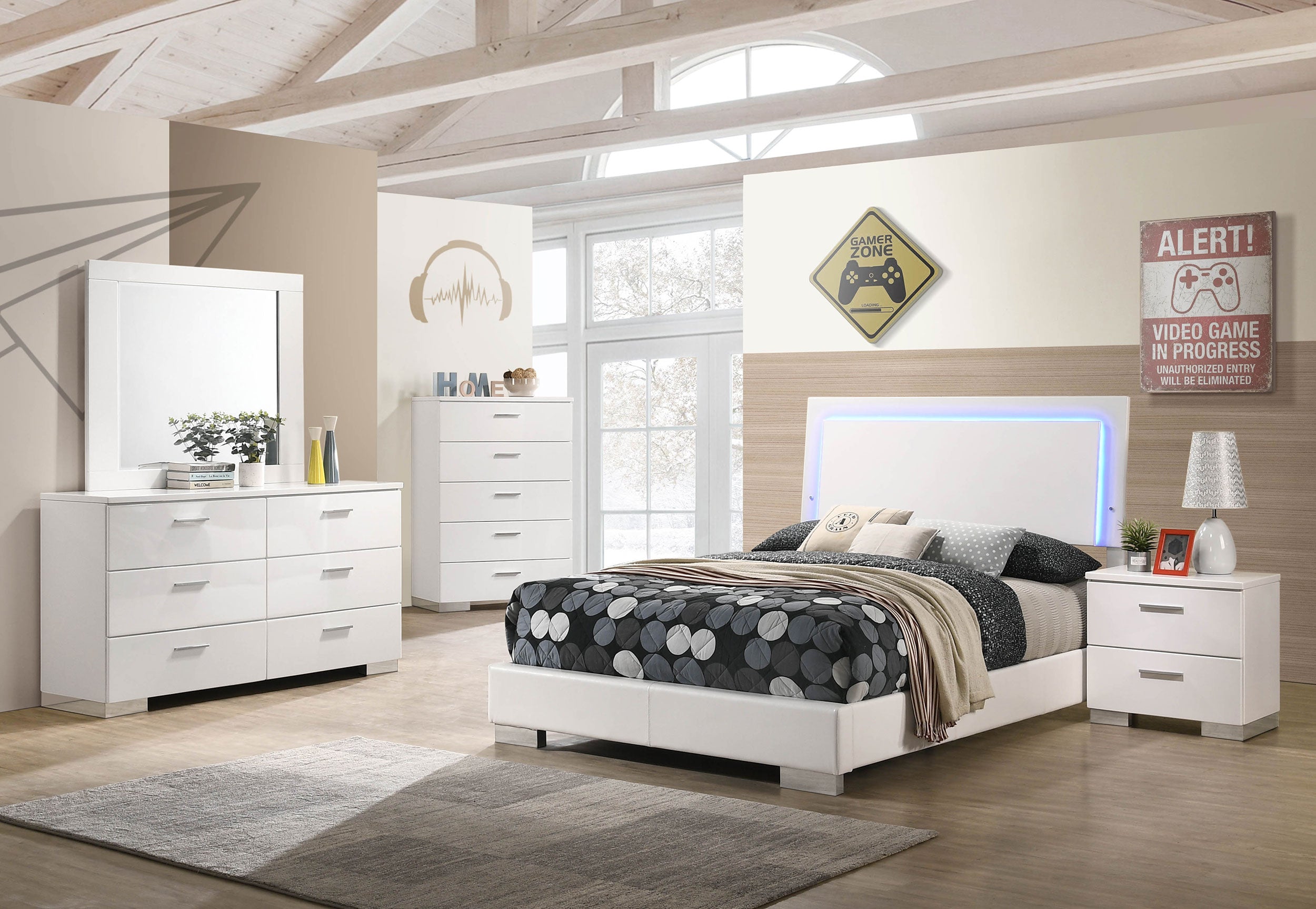 Felicity  Bedroom Set White Gloss