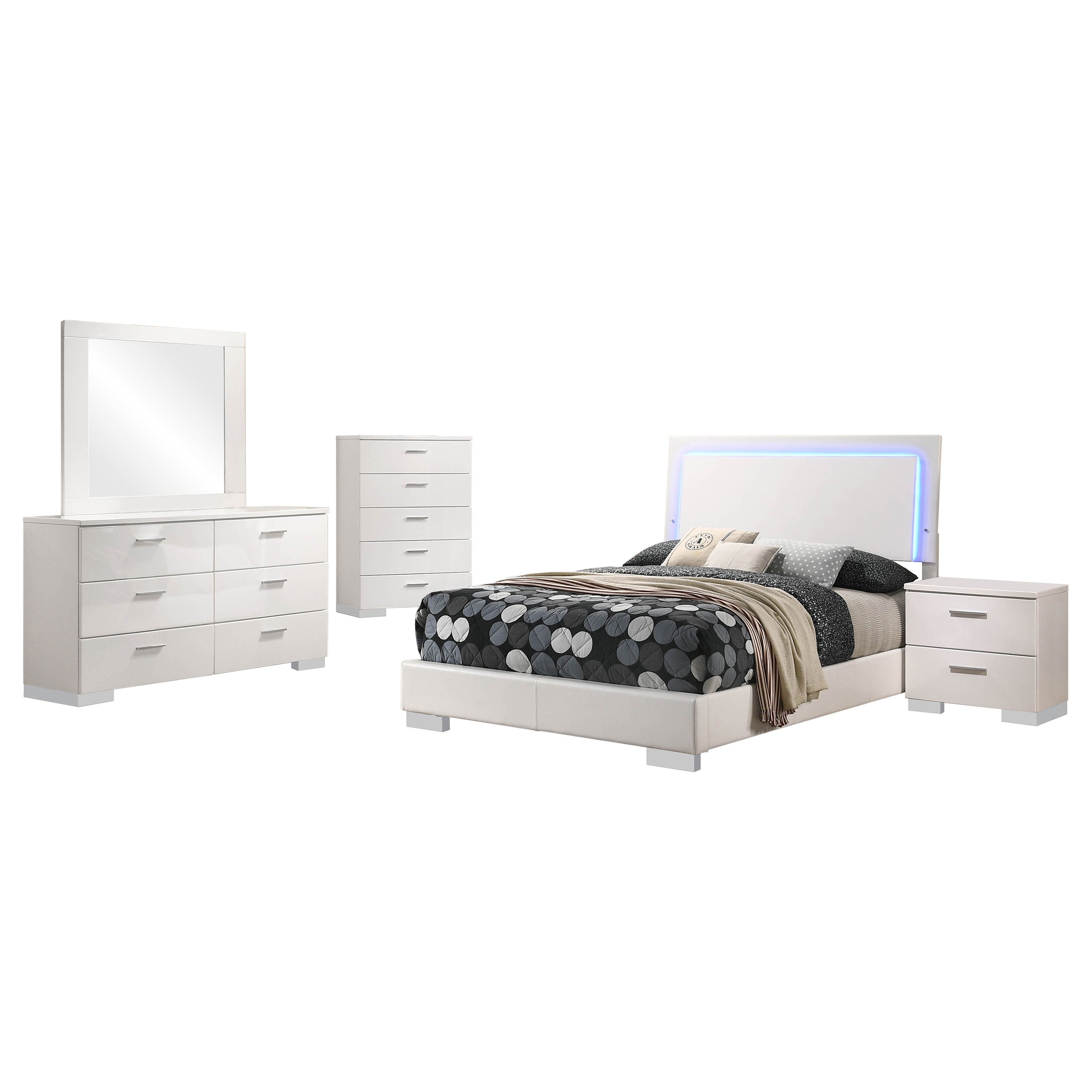 Felicity  Bedroom Set White Gloss