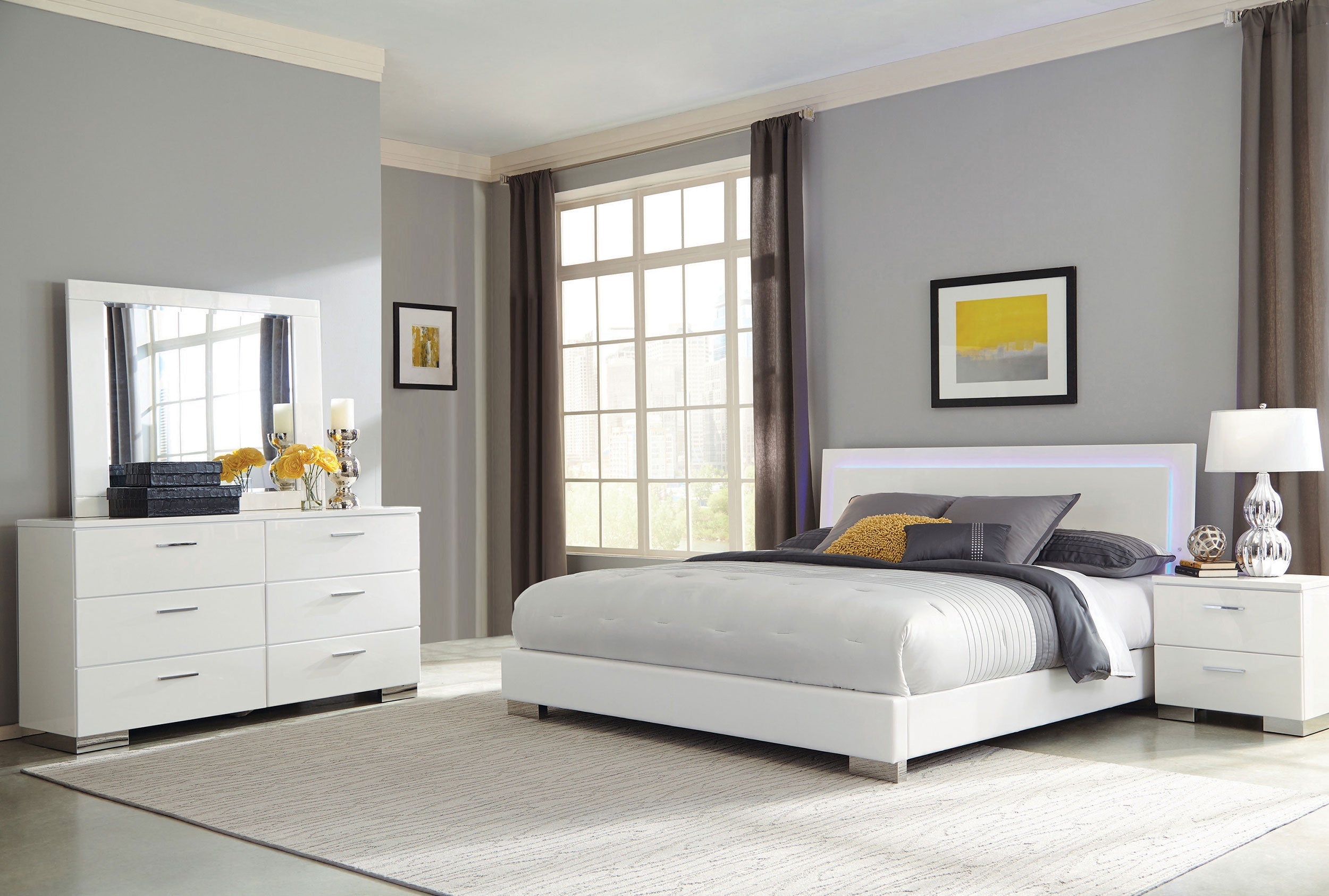 Felicity  Bedroom Set White Gloss