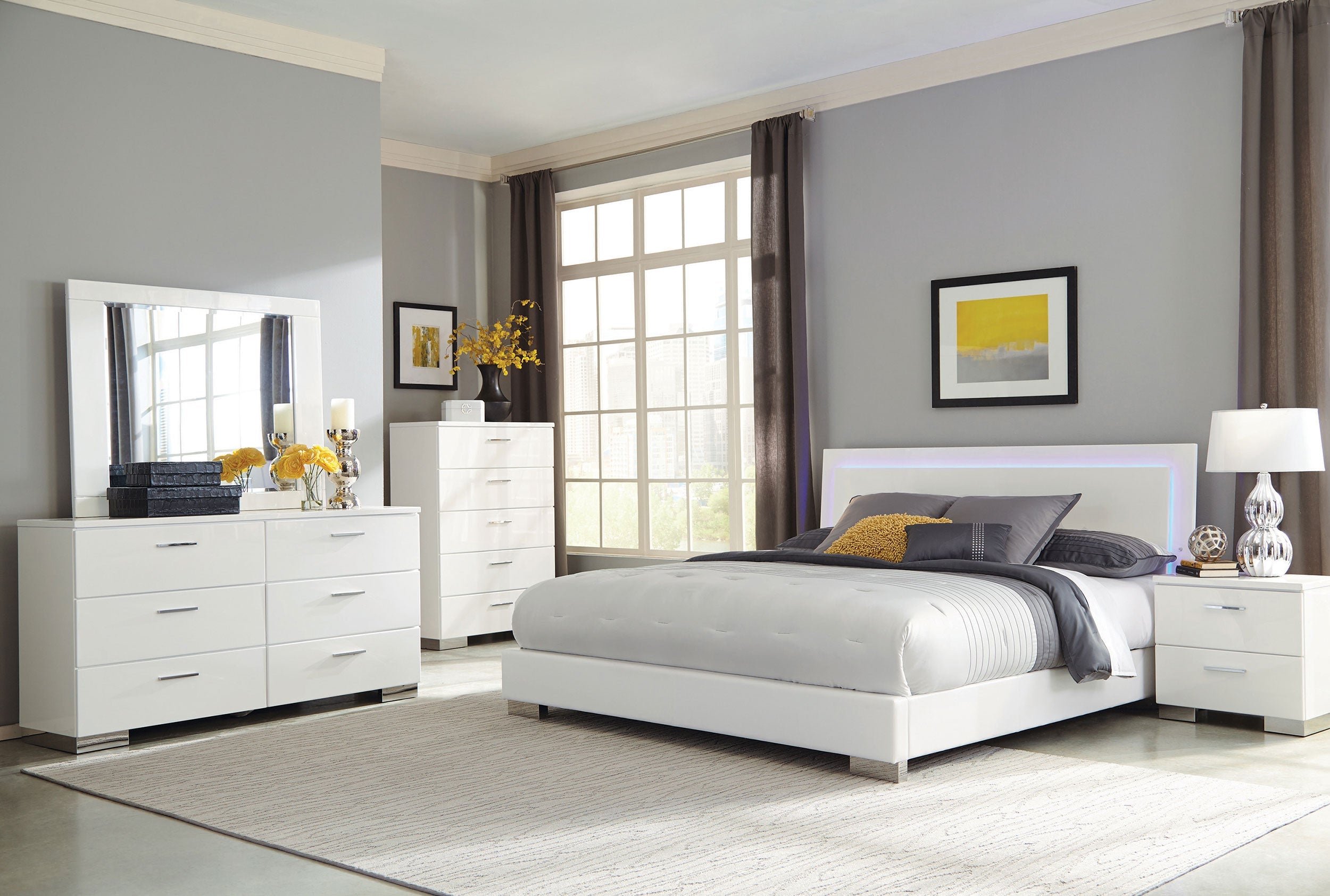 Felicity  Bedroom Set White Gloss