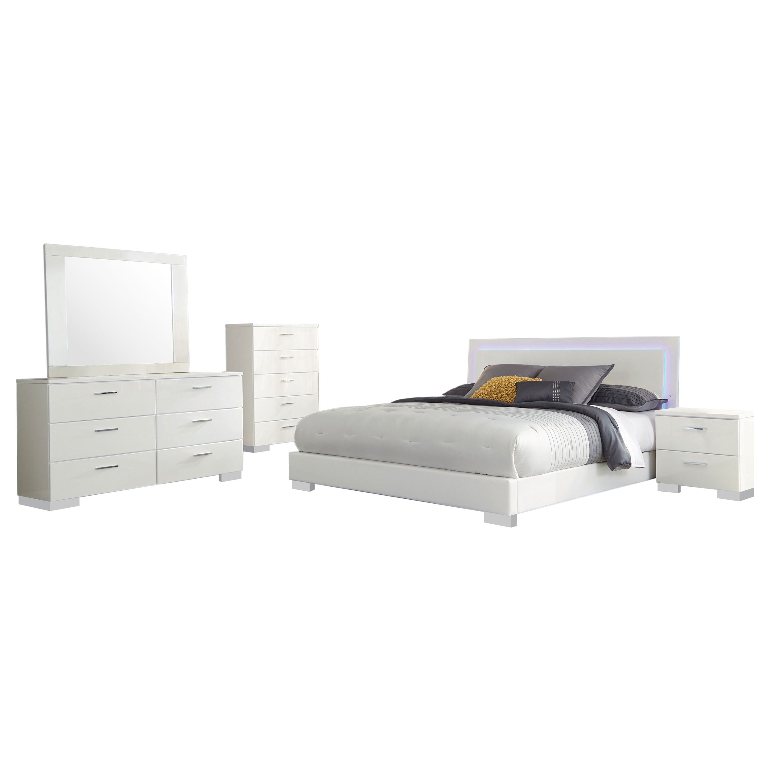 Felicity  Bedroom Set White Gloss