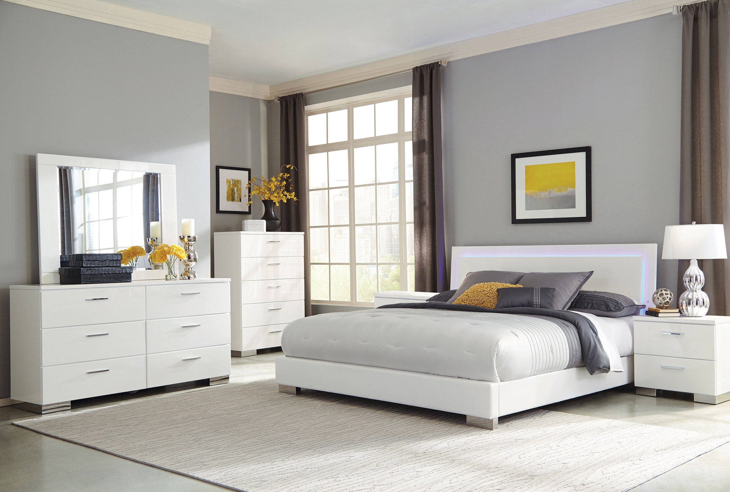 Felicity  Bedroom Set White Gloss