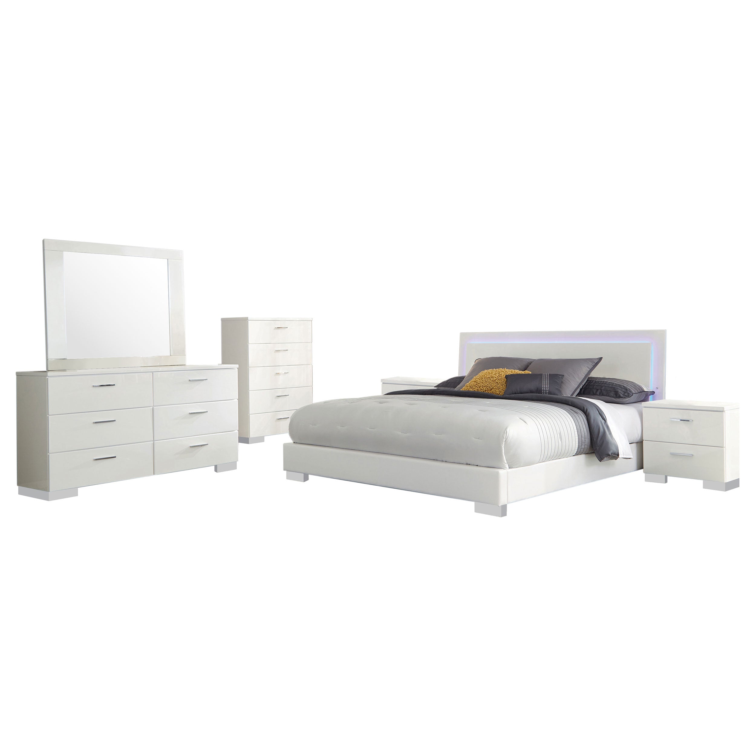 Felicity  Bedroom Set White Gloss