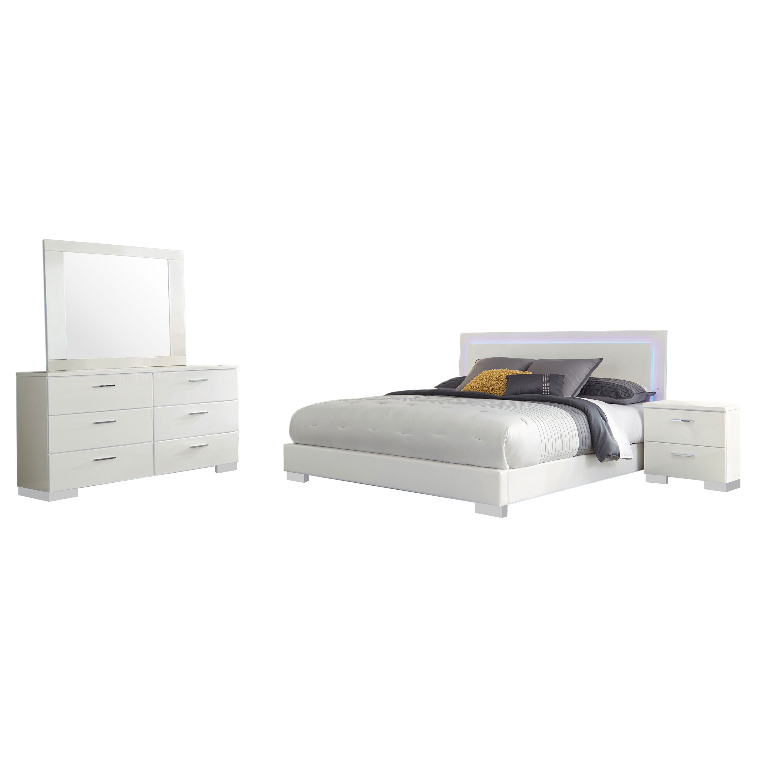 Felicity  Bedroom Set White Gloss