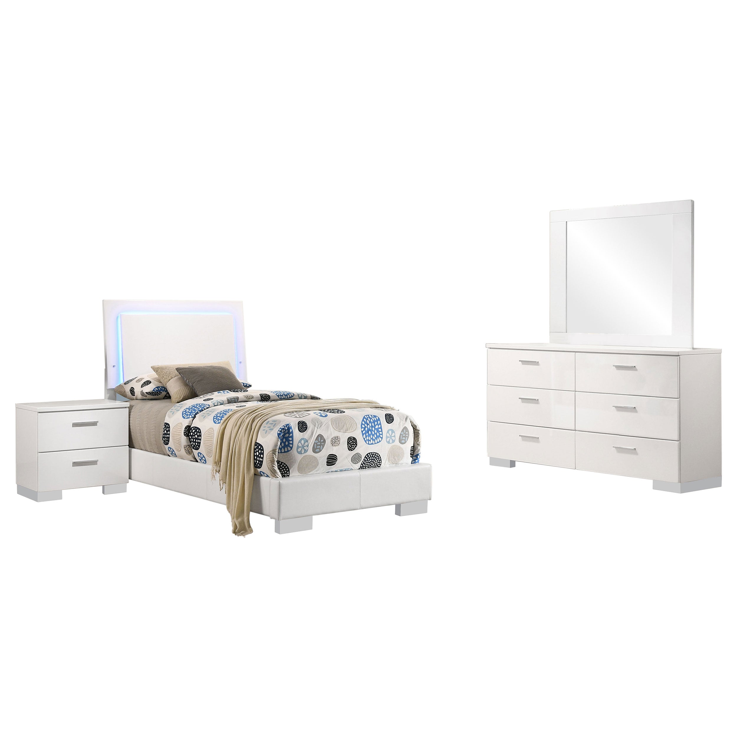 Felicity  Bedroom Set White Gloss