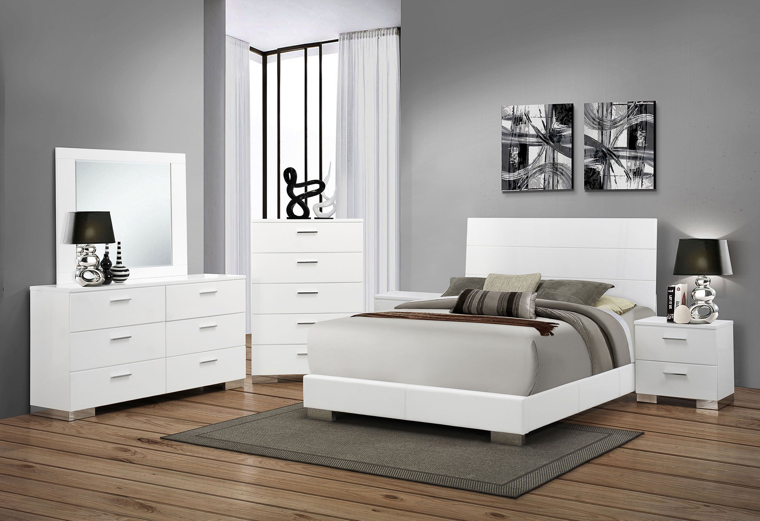 Felicity  Bedroom Set White Gloss