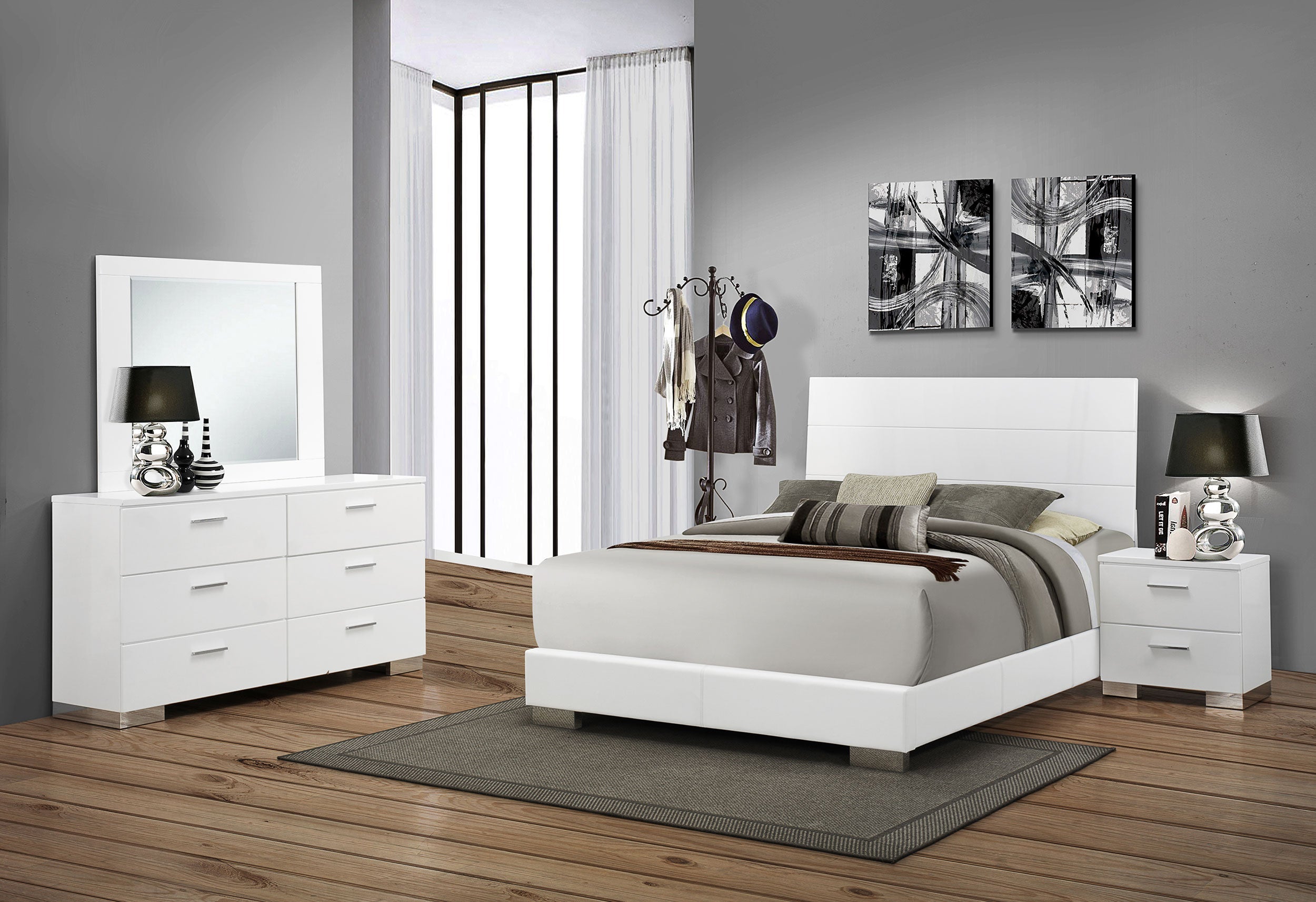 Felicity  Bedroom Set White Gloss