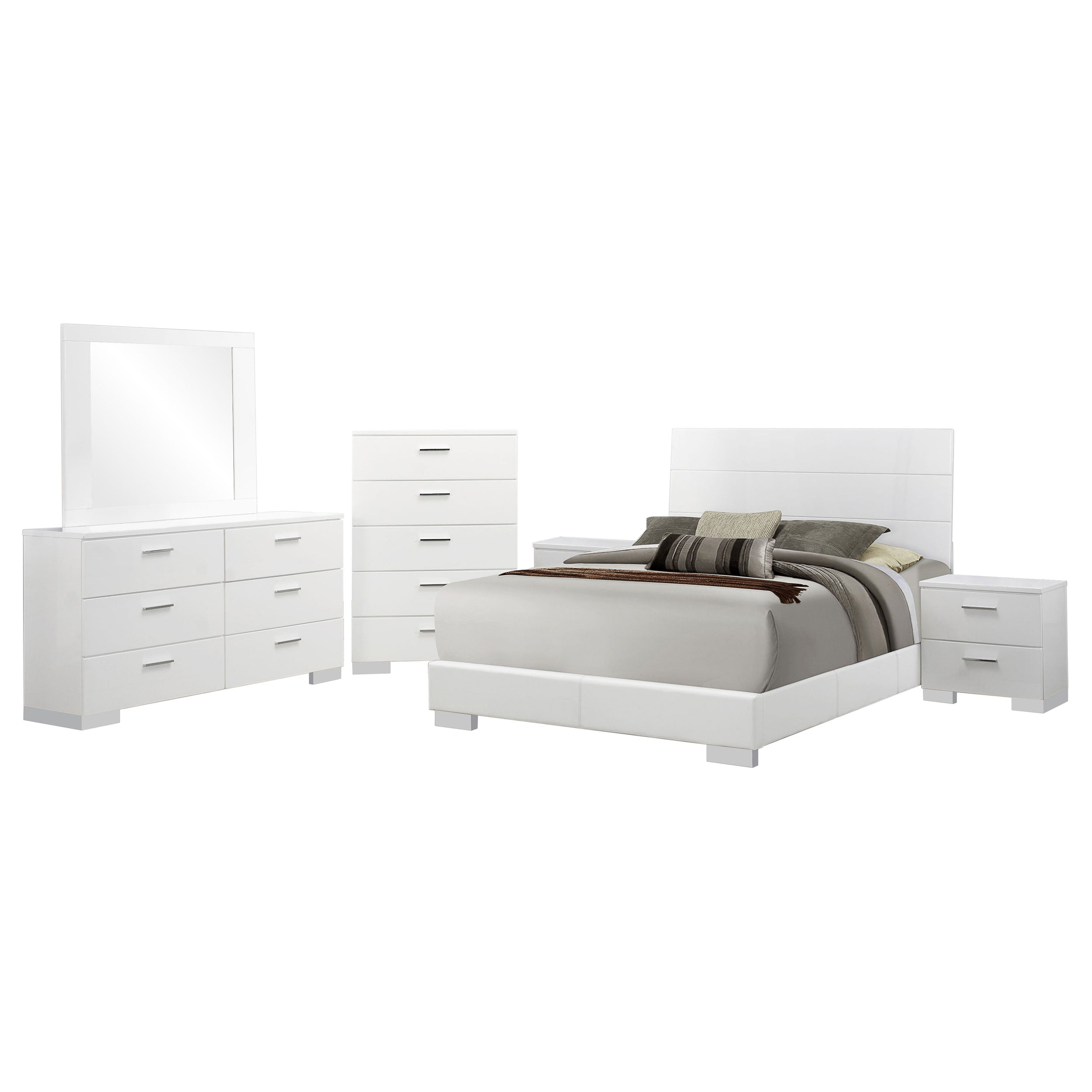 Felicity  Bedroom Set White Gloss