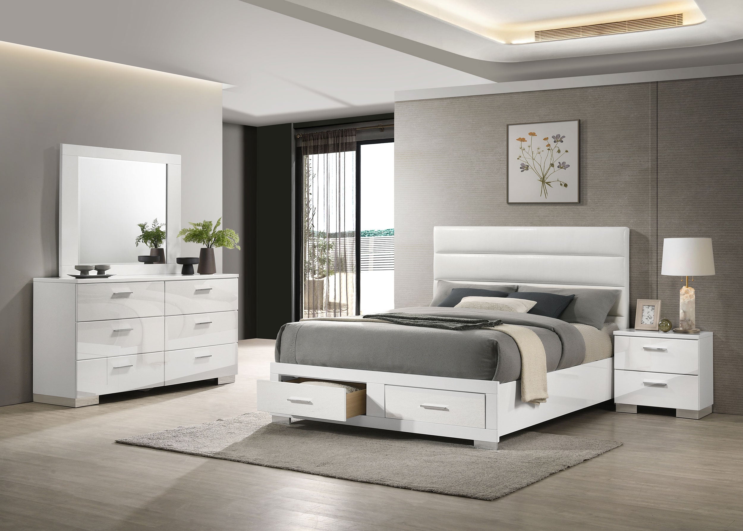 Felicity  Bedroom Set White Gloss