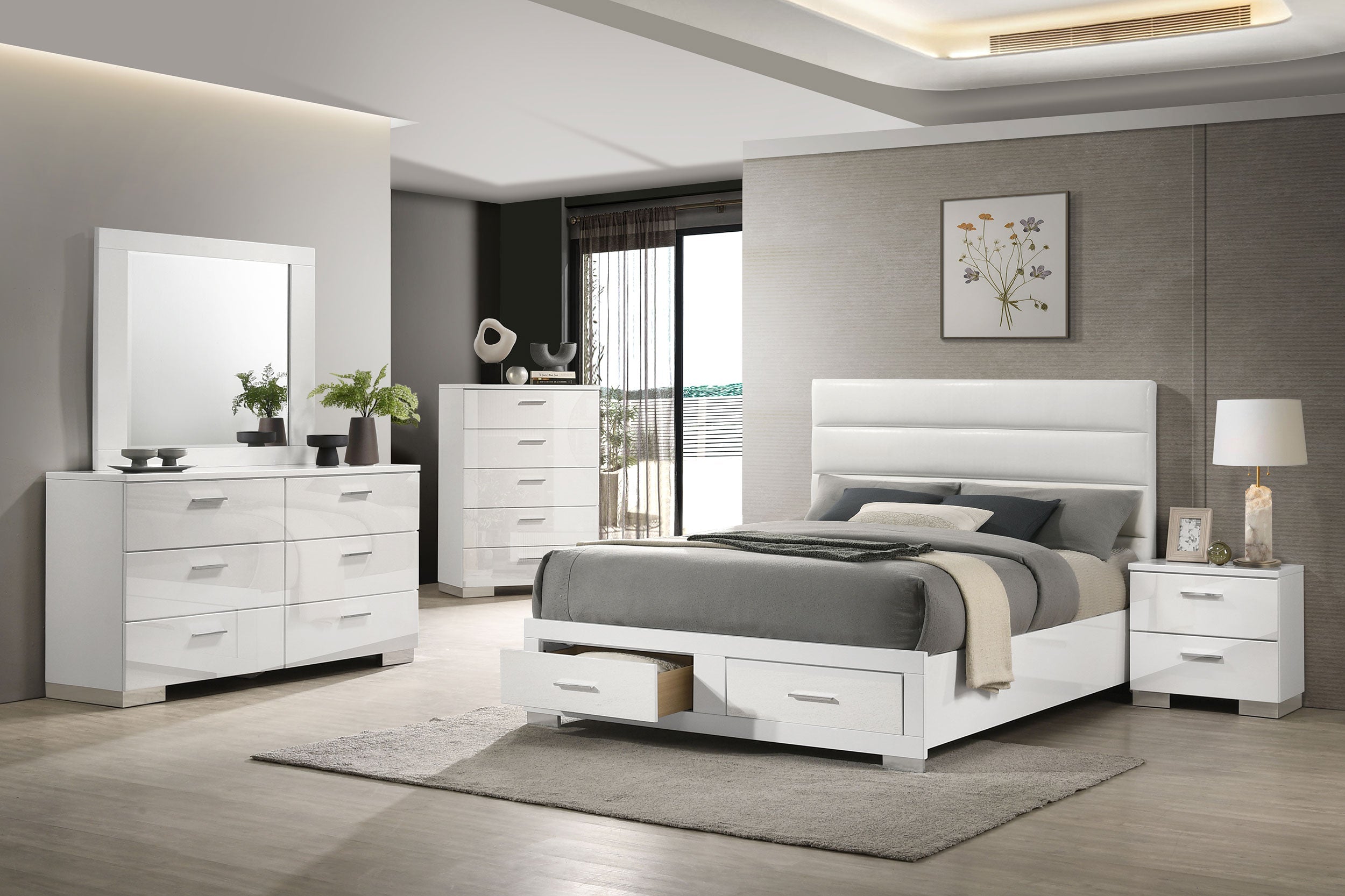 Felicity  Bedroom Set White Gloss