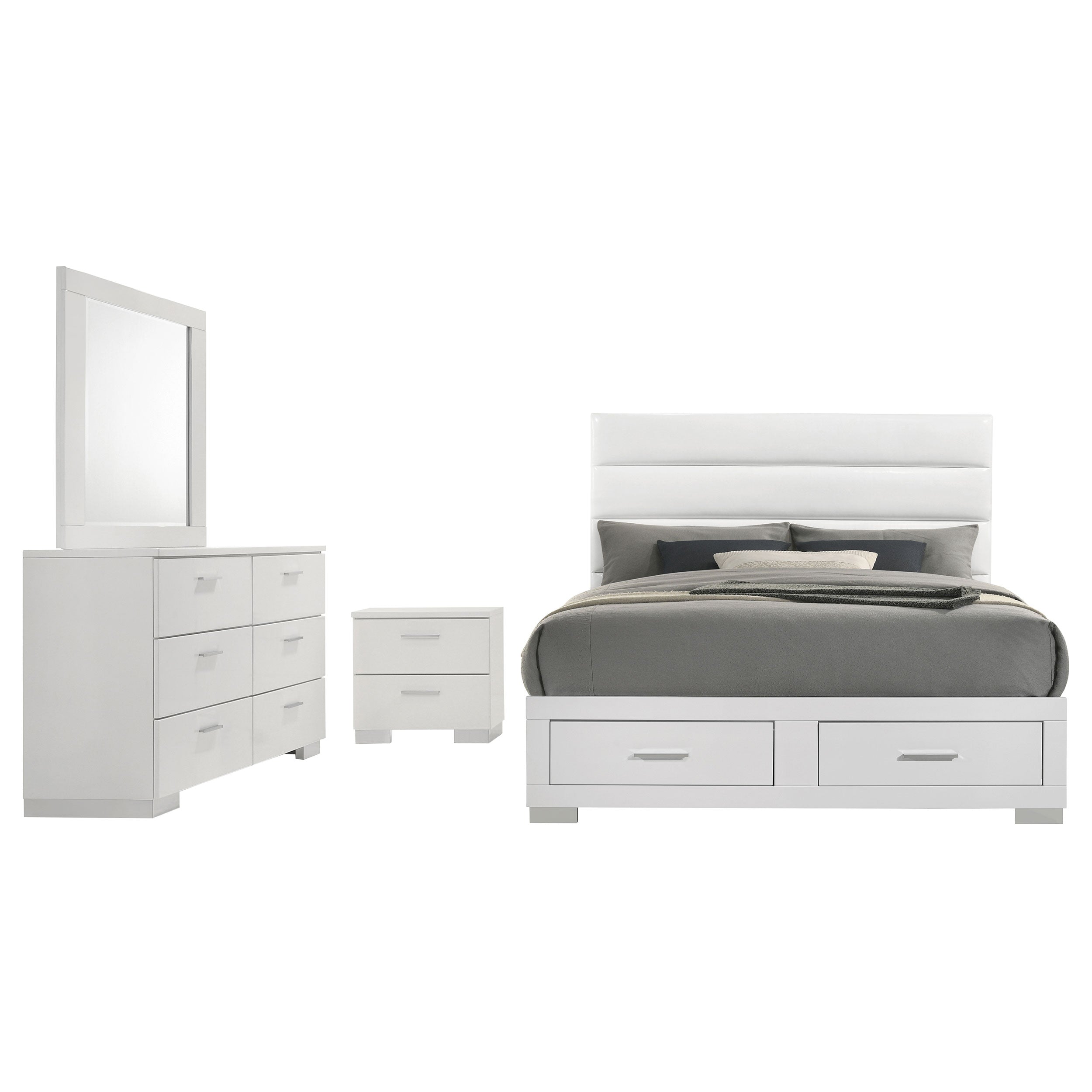 Felicity  Bedroom Set White Gloss
