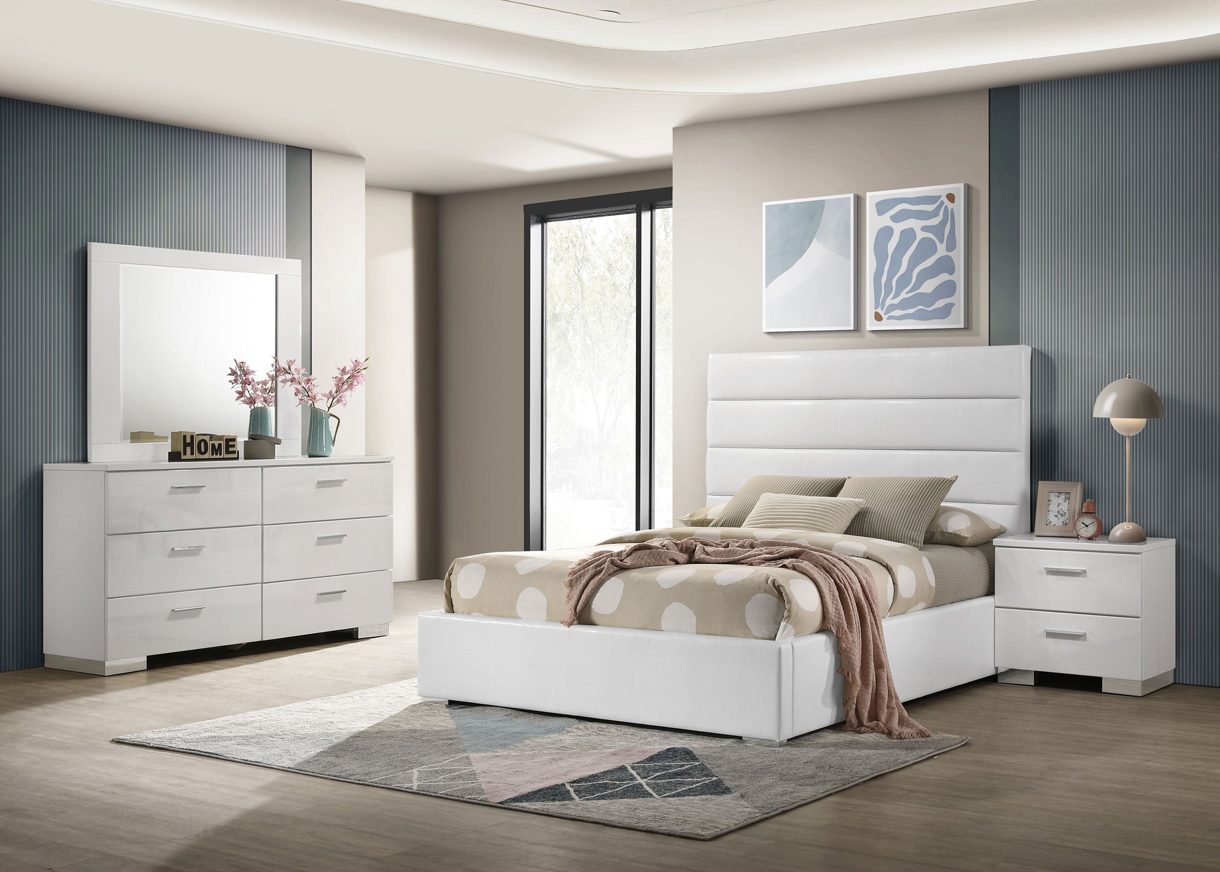 Felicity  Bedroom Set White Gloss