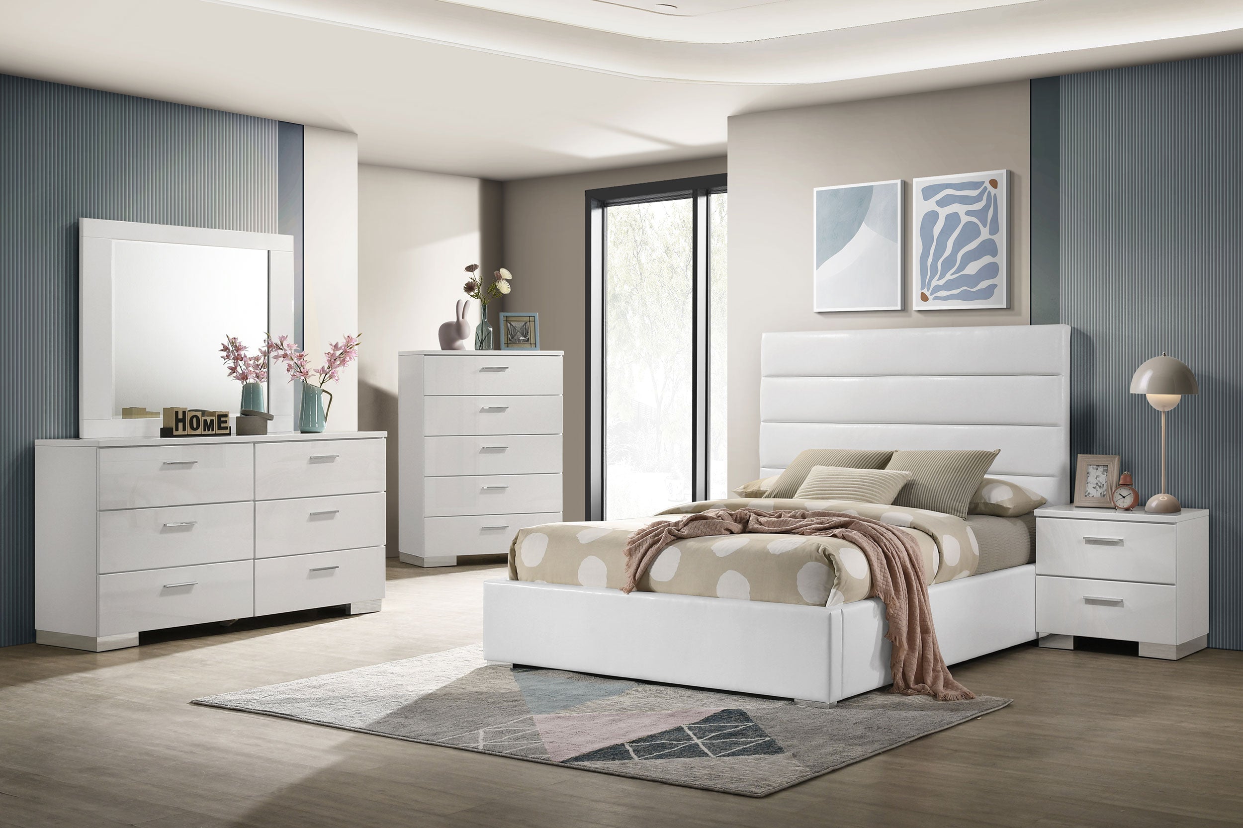Felicity  Bedroom Set White Gloss