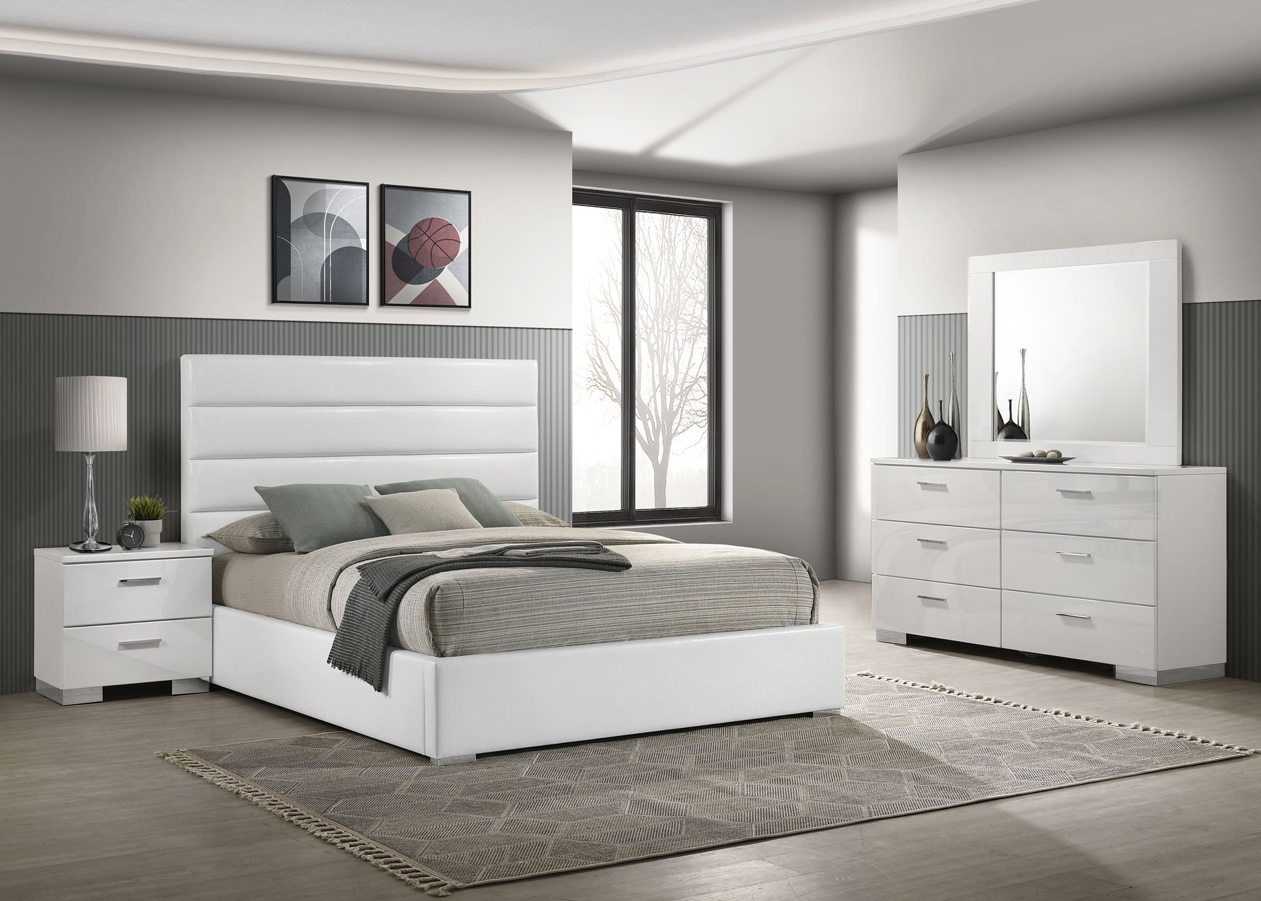 Felicity  Bedroom Set White Gloss