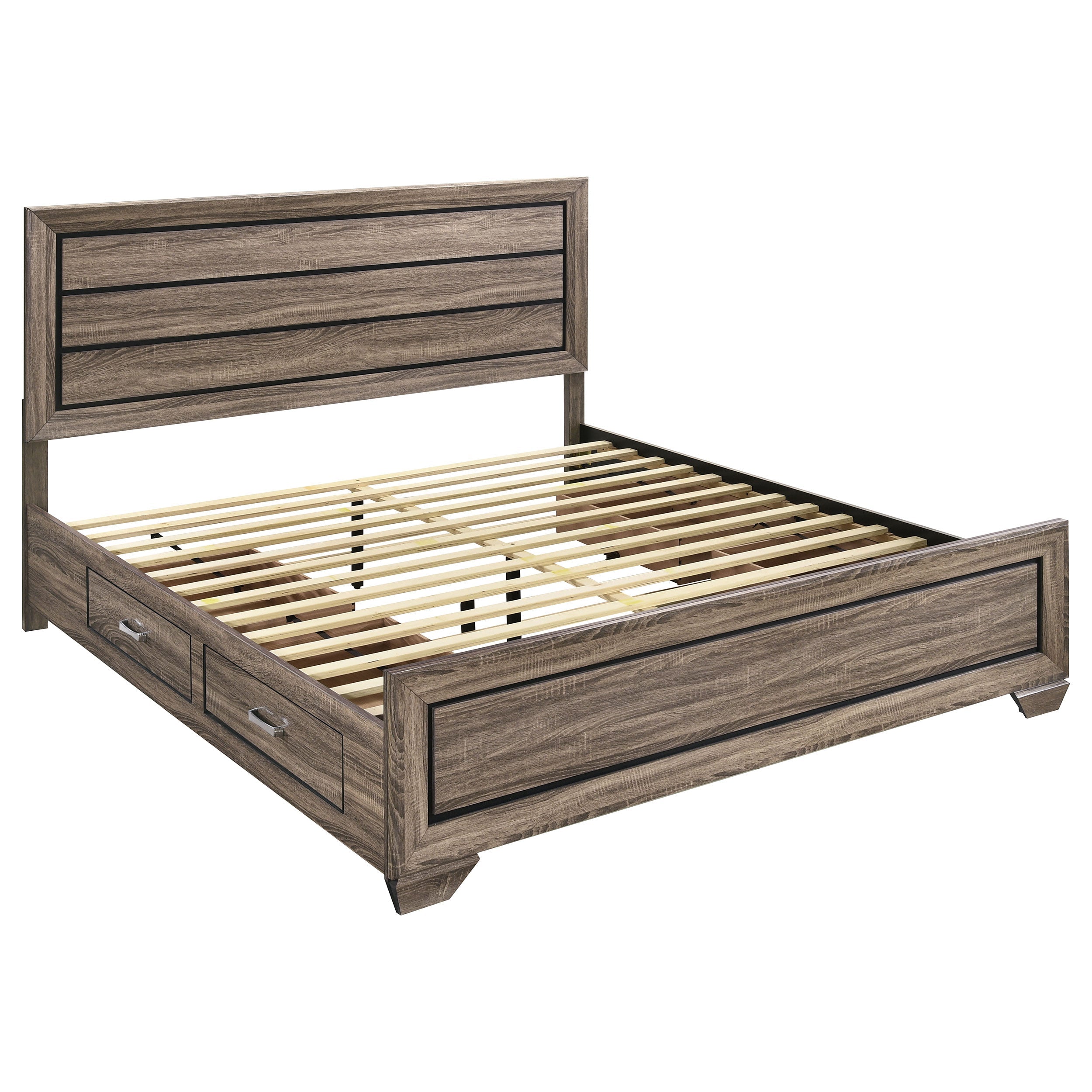 Kauffman Wood Panel Bed Dark Cocoa
