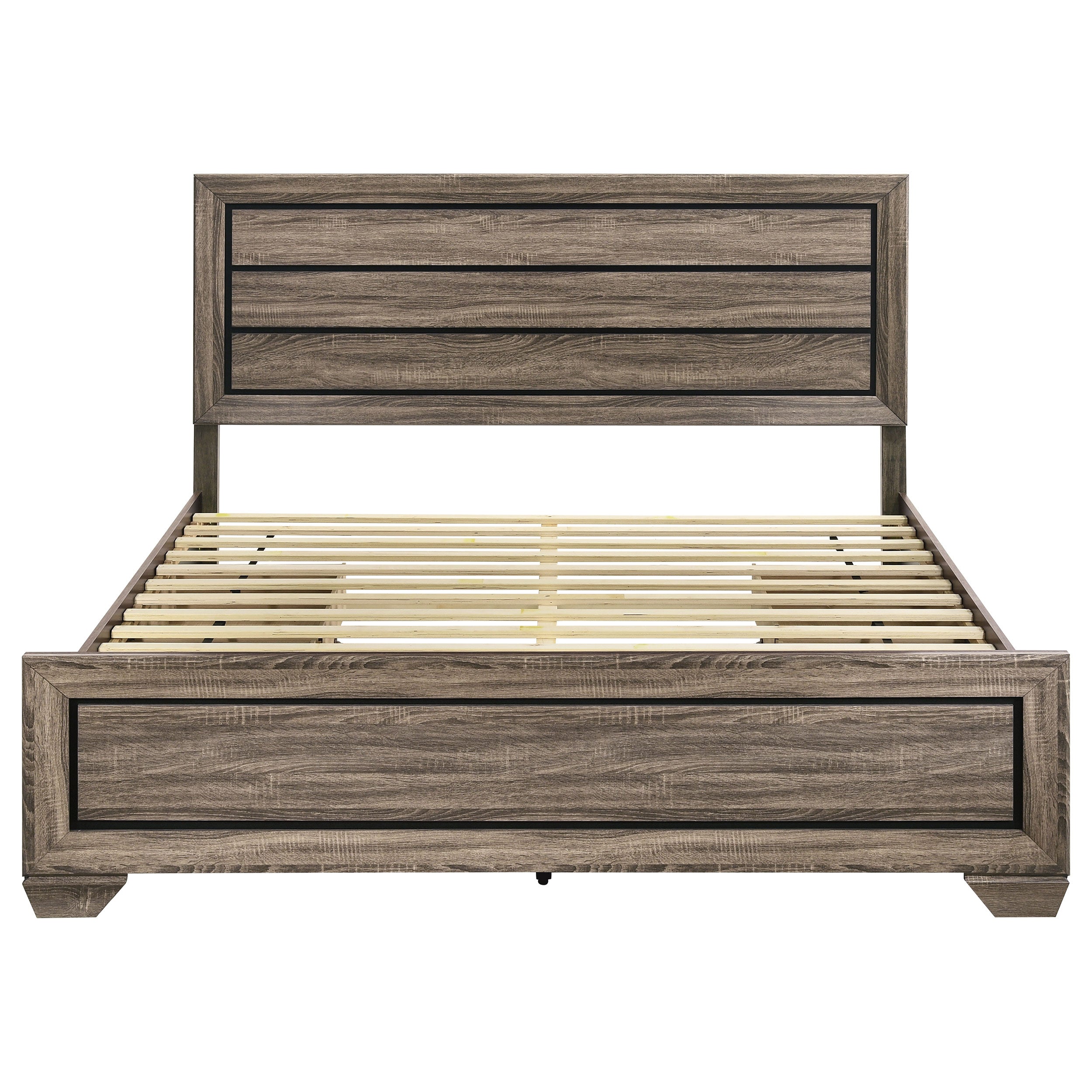 Kauffman Wood Panel Bed Dark Cocoa