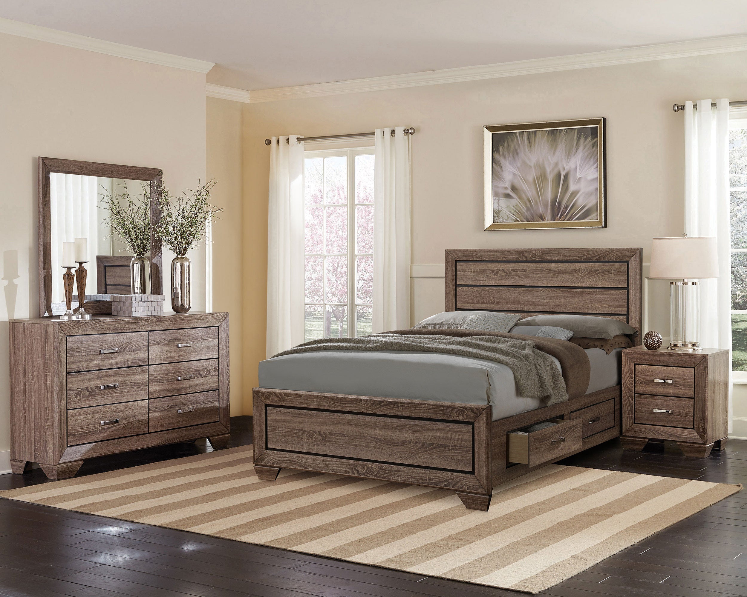 Kauffman Bedroom Set Dark Cocoa