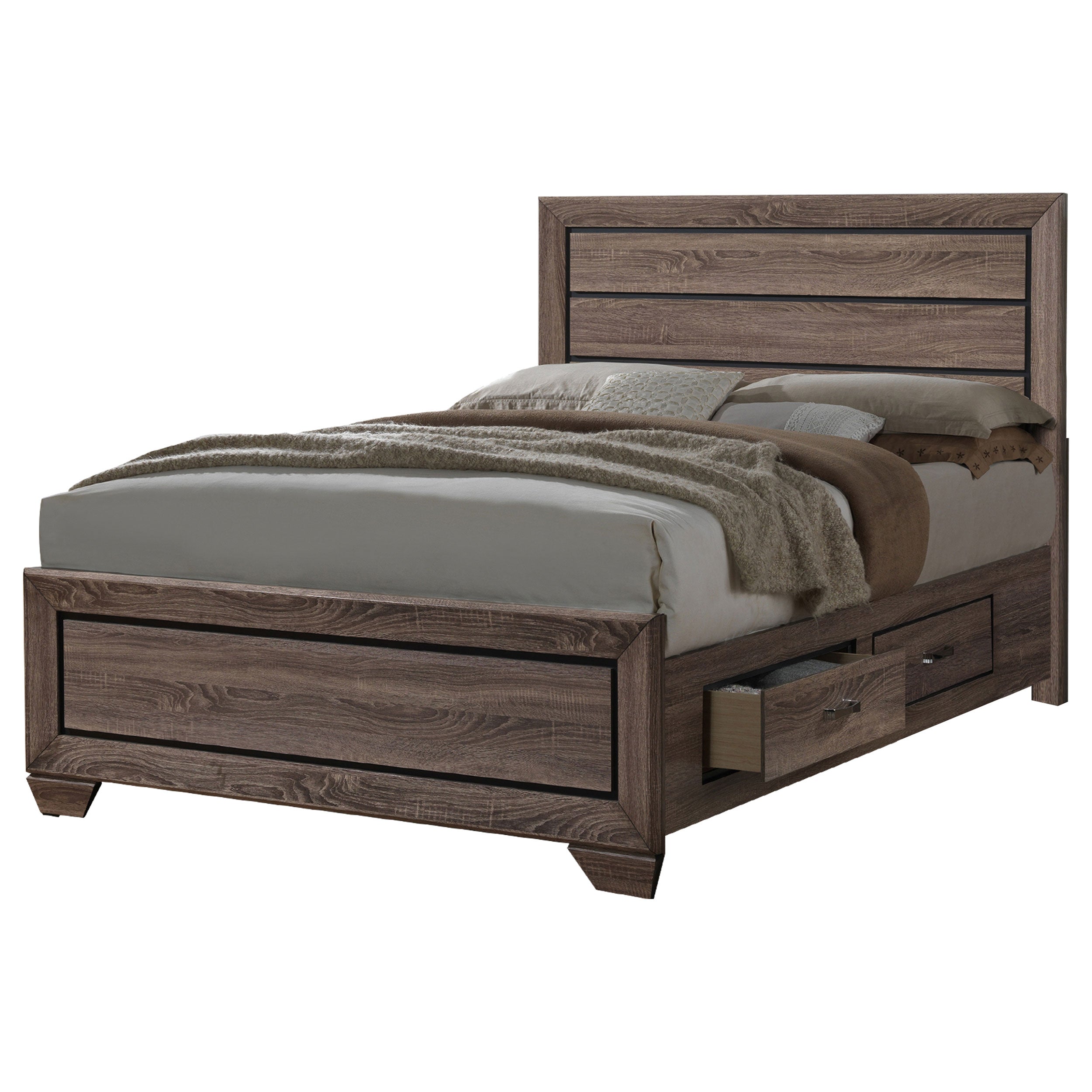 Kauffman Bedroom Set Dark Cocoa