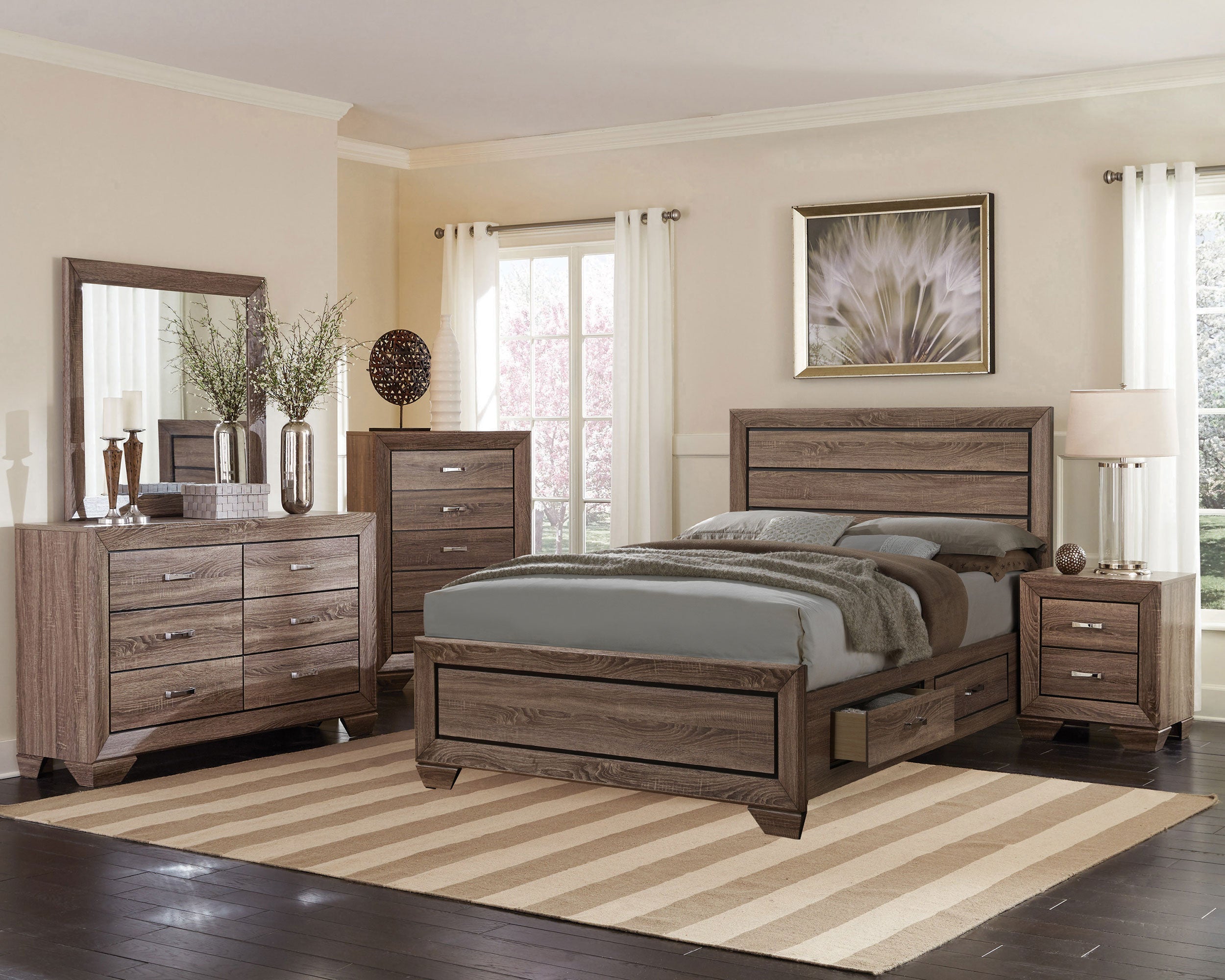 Kauffman Bedroom Set Dark Cocoa