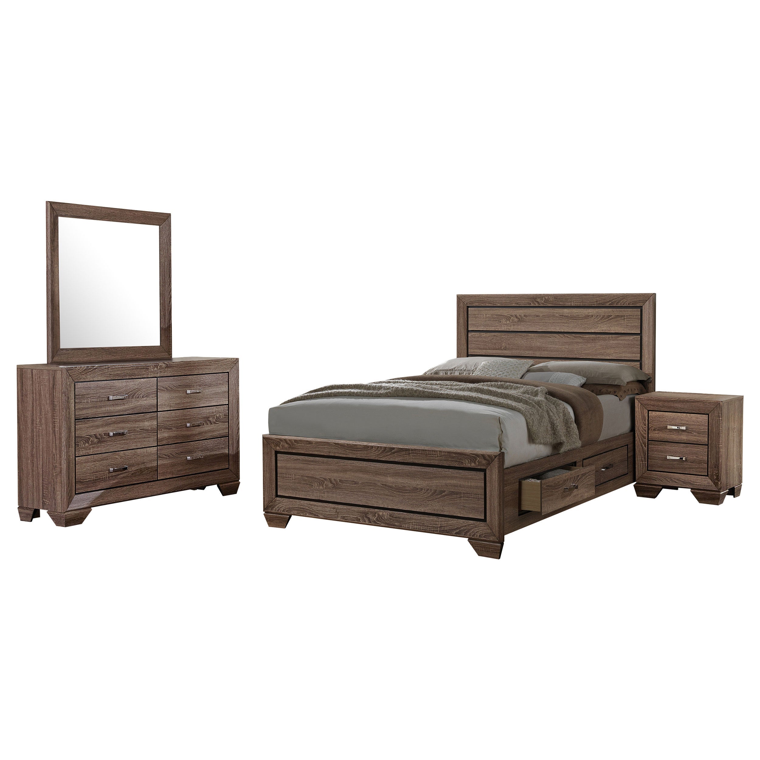 Kauffman Bedroom Set Dark Cocoa