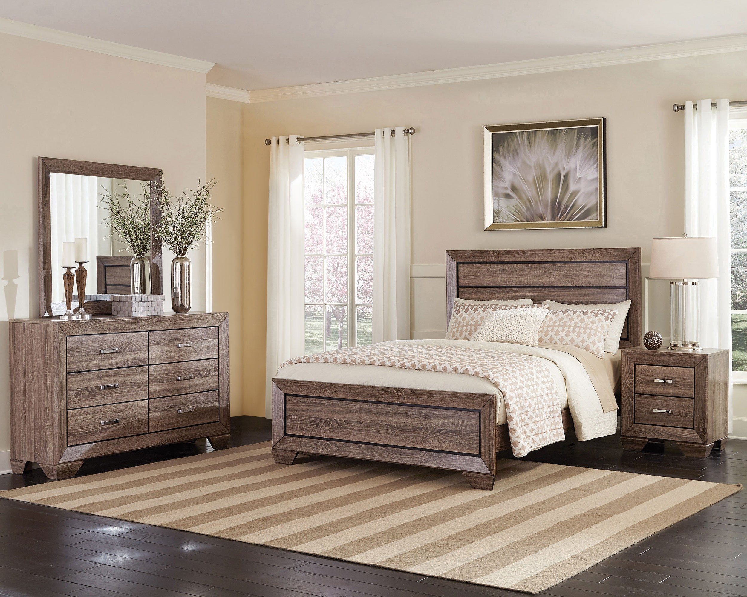 Kauffman Bedroom Set Dark Cocoa