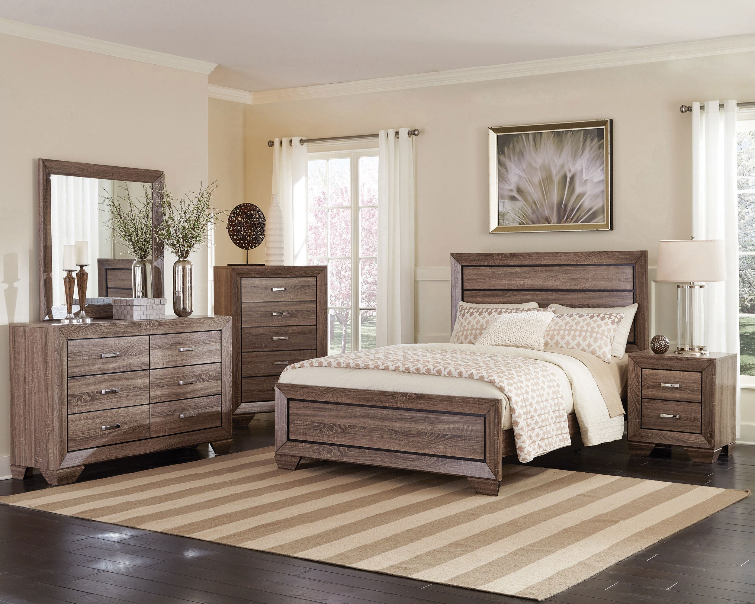 Kauffman Bedroom Set Dark Cocoa