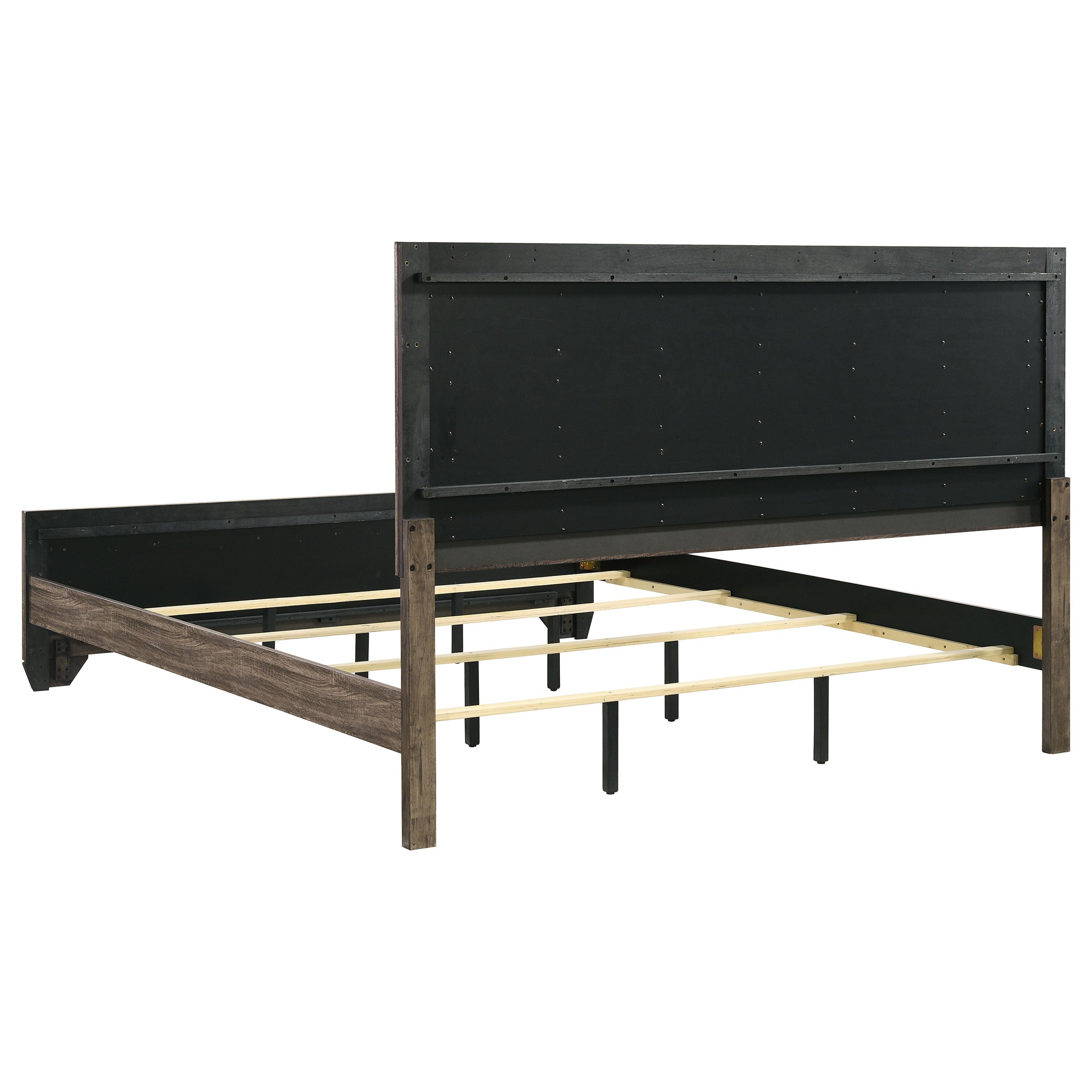 Kauffman Wood Panel Bed Dark Cocoa