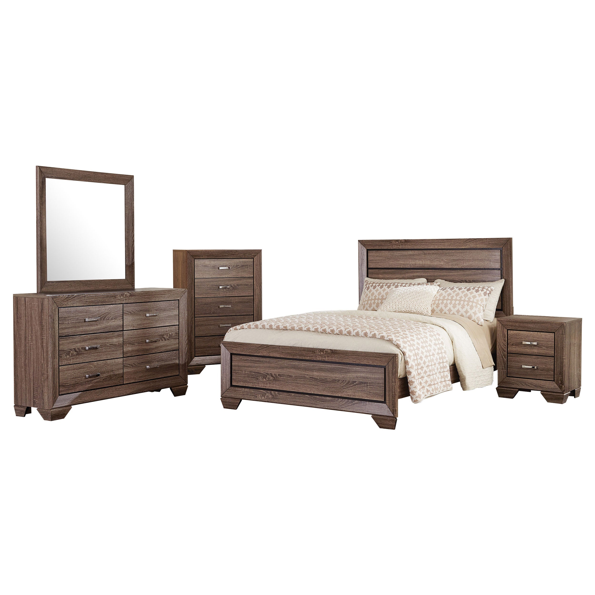 Kauffman Bedroom Set Dark Cocoa