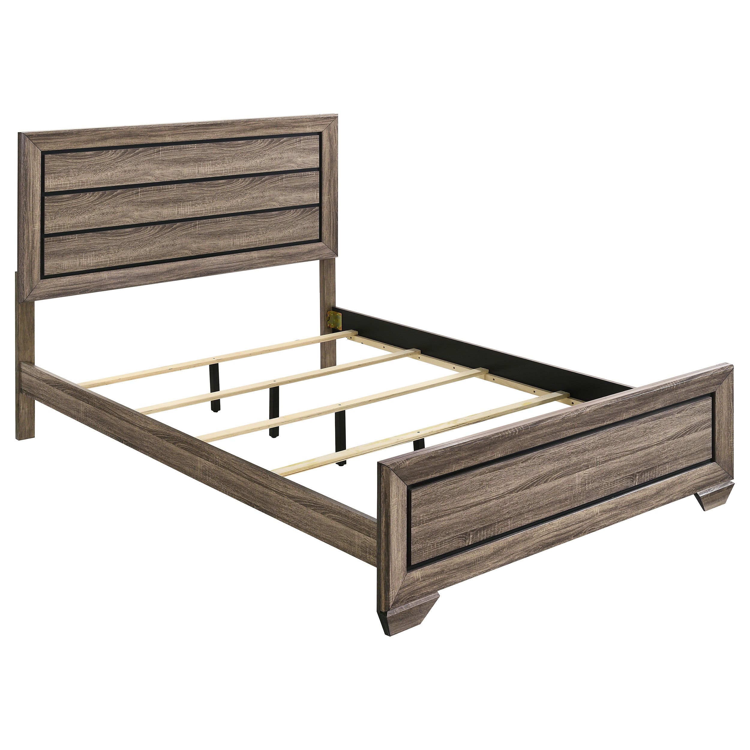 Kauffman Wood Panel Bed Dark Cocoa